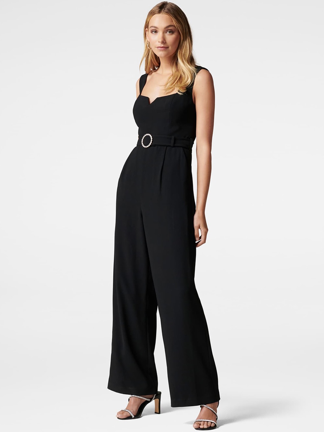 

Forever New Women Black Solid Basic Jumpsuit