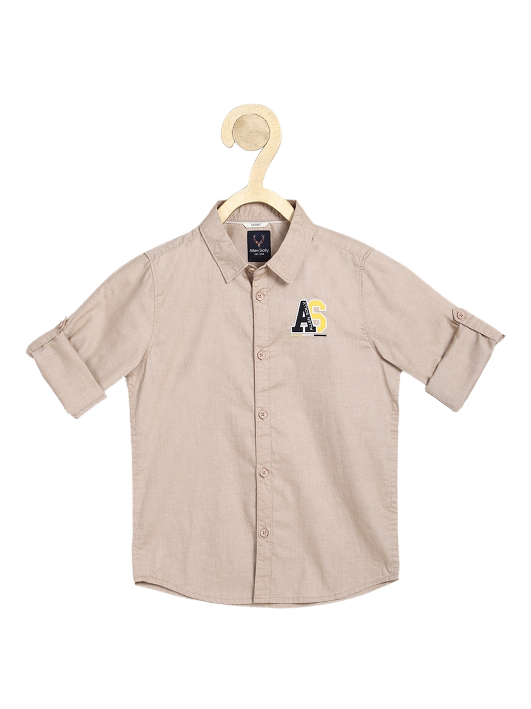 

Allen Solly Junior Boys Beige Slim Fit Solid Casual Shirt