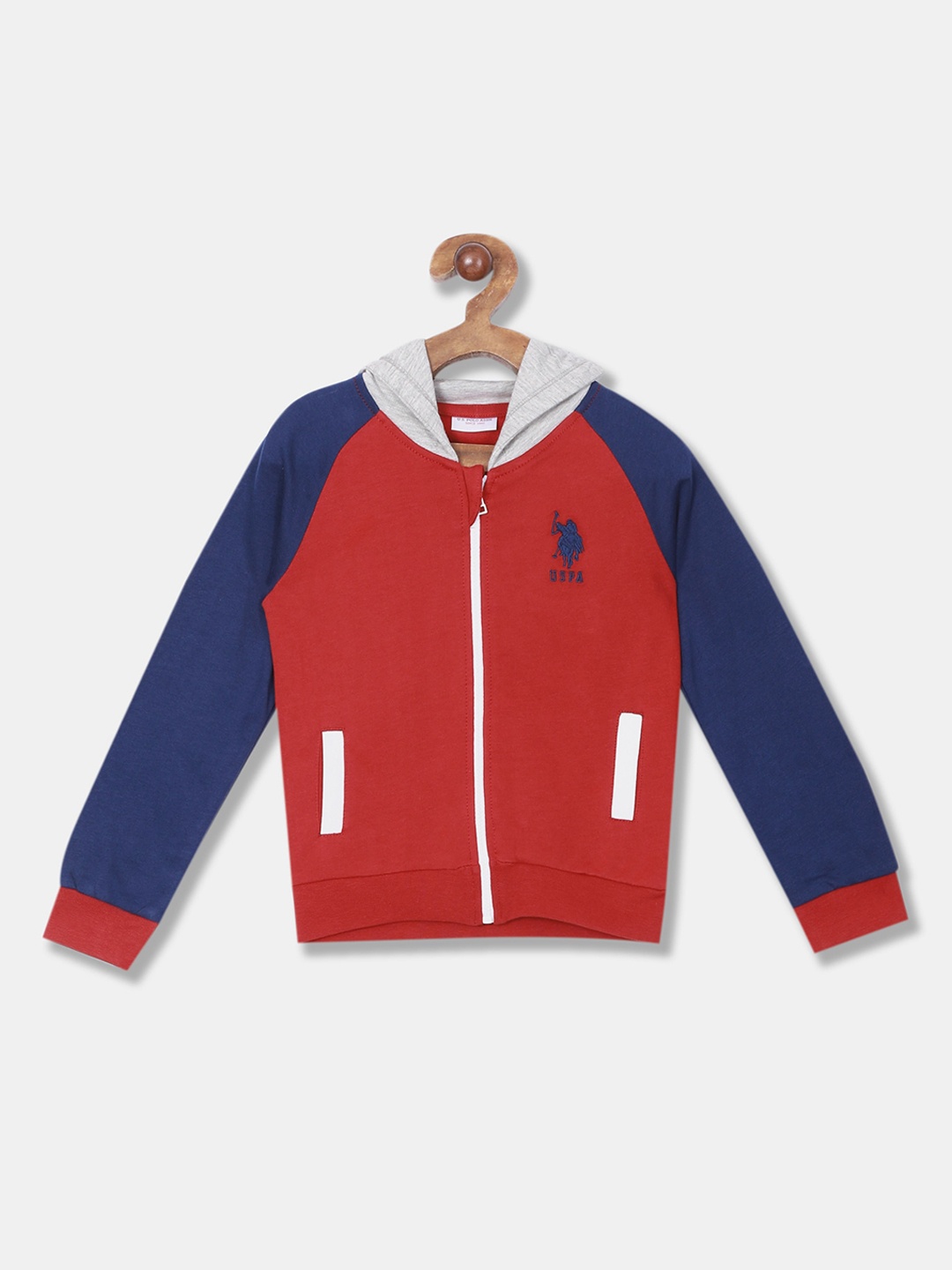 

U.S. Polo Assn. Kids Boys Red Colourblocked Sweatshirt