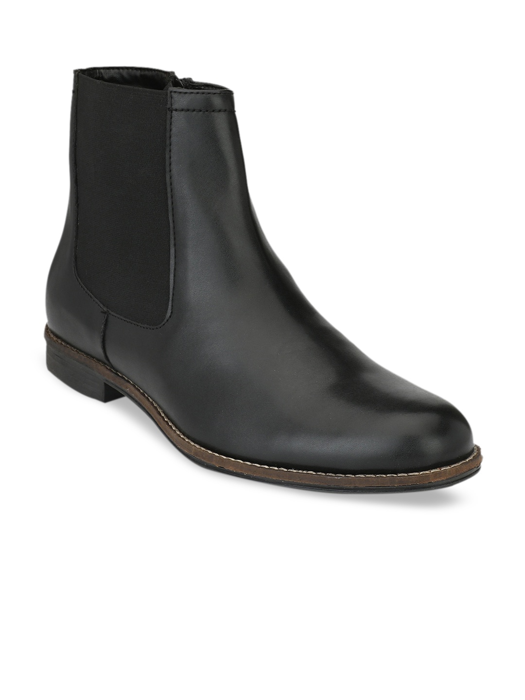 

Delize Men Black High-top Chelsea Boots
