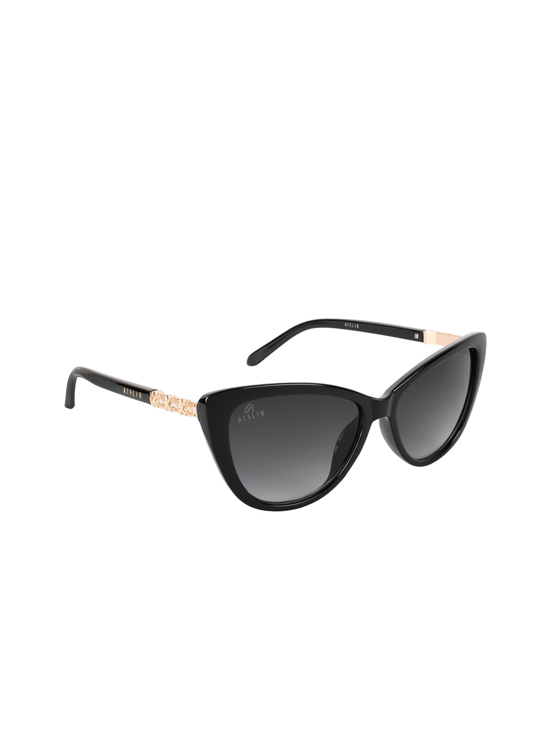 

Aislin Women Grey Lens & Black Uv Protected Cateye Sunglasses ES_14452-82-AS-1335-59-G