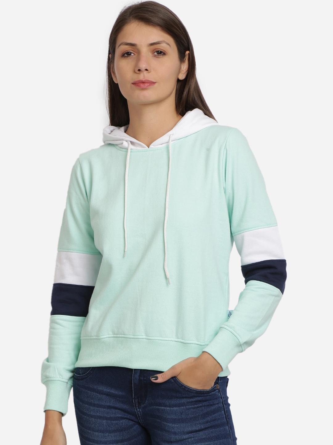 

BEVERLY BLUES Women Green Solid Sweatshirt