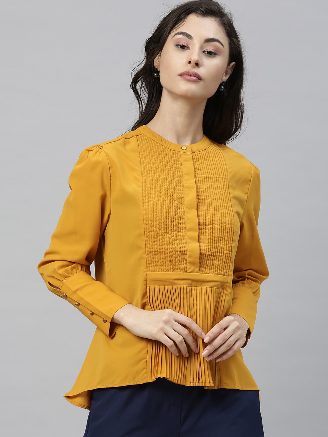 Rareism Yellow A-line Top
