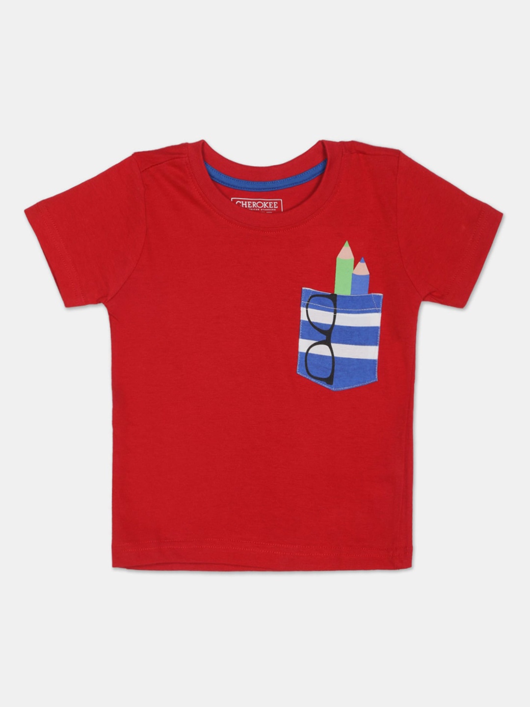 

Cherokee Boys Red Printed Round Neck T-shirt