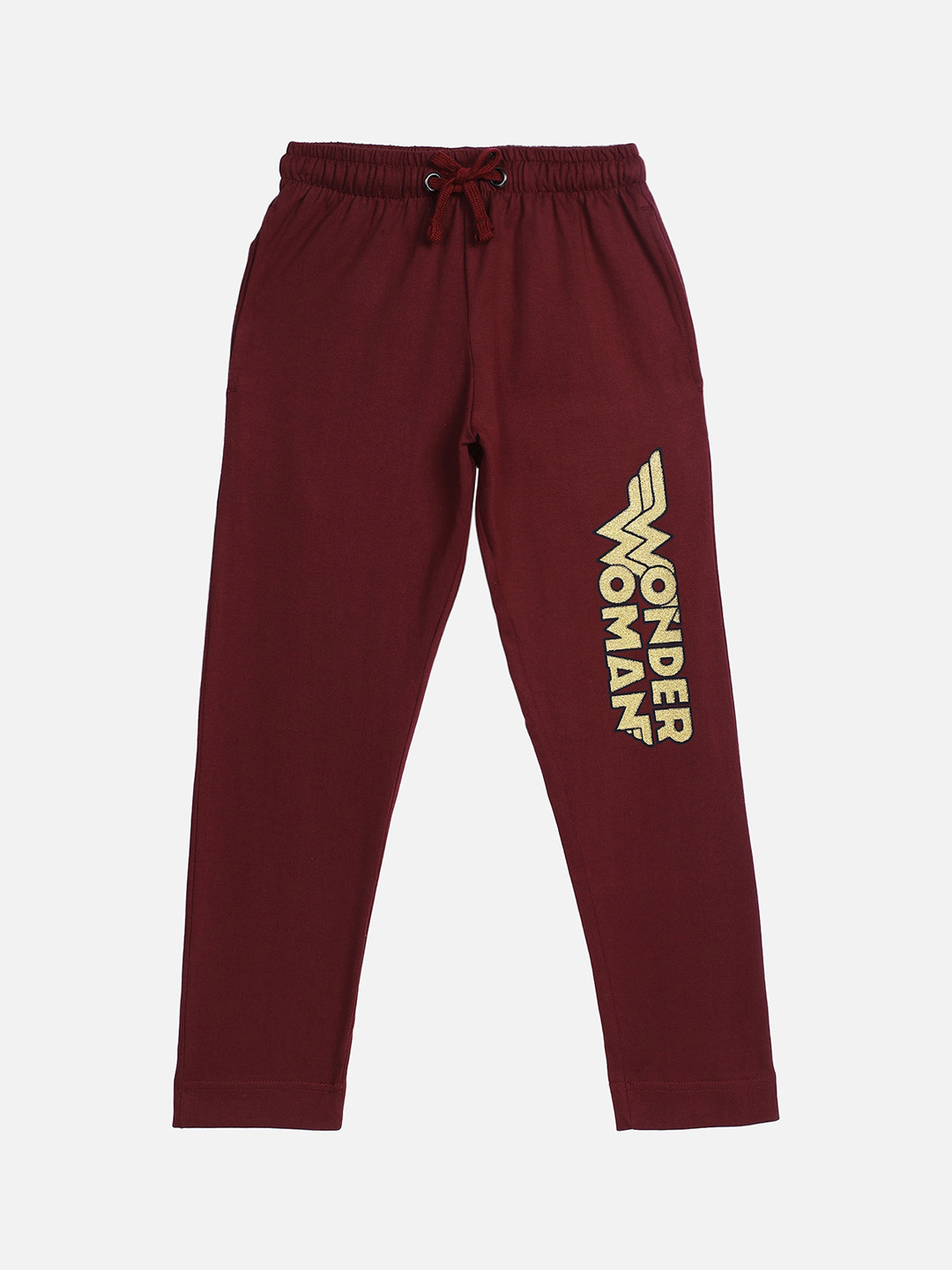 

Kids Ville Girls Maroon Wonder Woman Print Lounge Pants