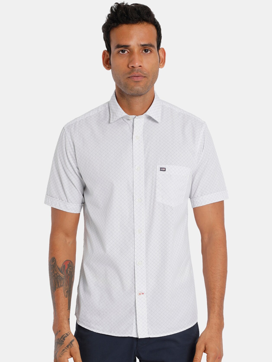 

Arrow Sport Men White Regular Fit Printed Casual Shirt