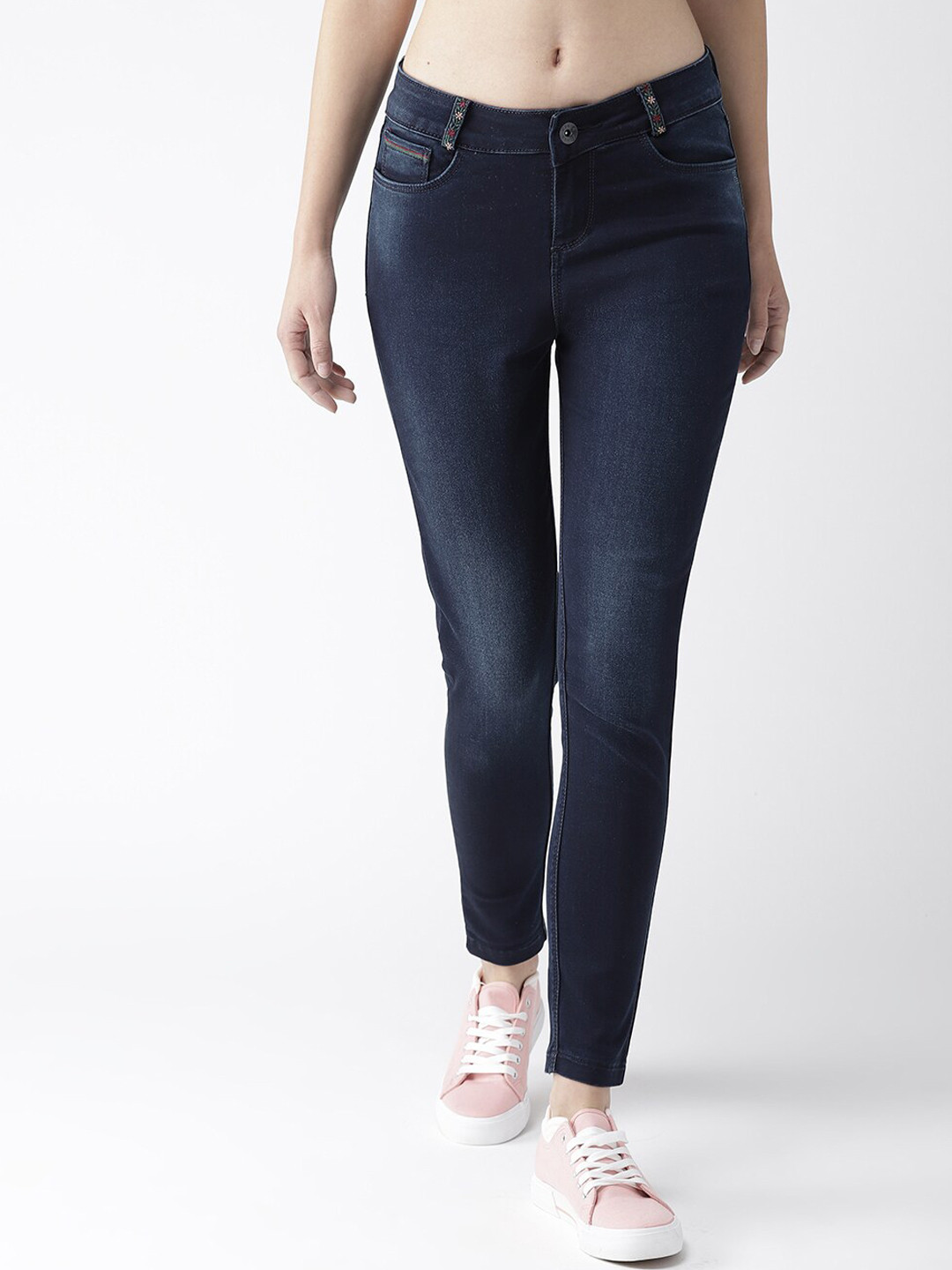 

Xpose Women Navy Blue Clean Look Slim Fit Jeans