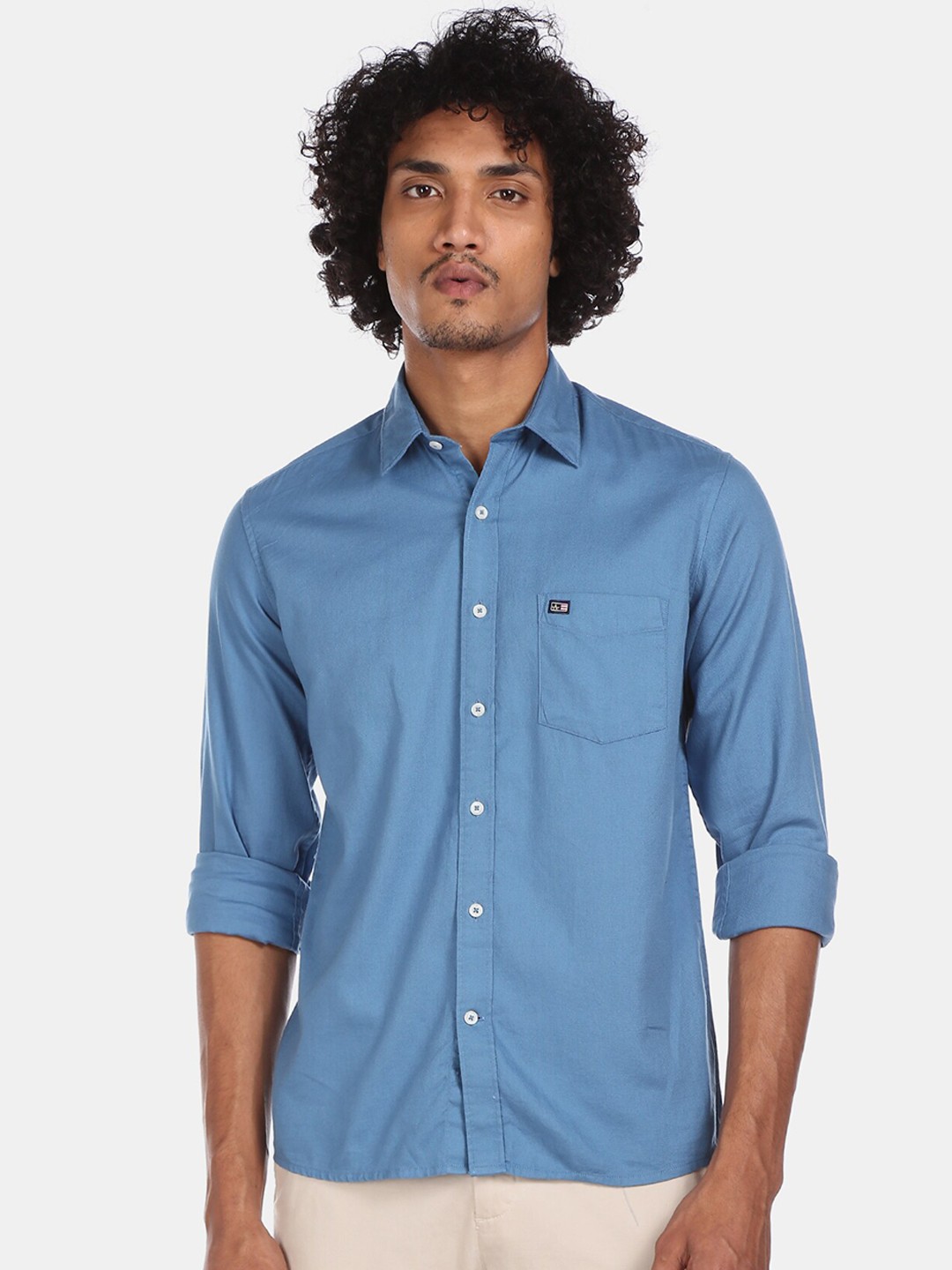 

Arrow Sport Men Blue Regular Fit Solid Casual Shirt