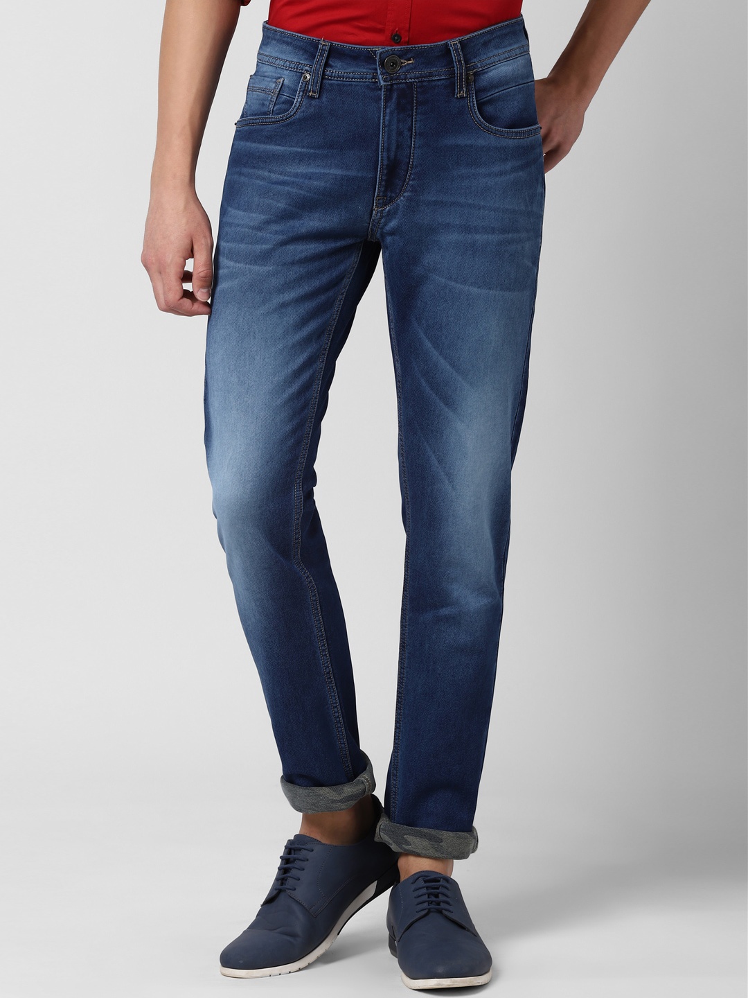 

Peter England Casuals Men Blue Skinny Fit Mid-Rise Clean Look Stretchable Jeans