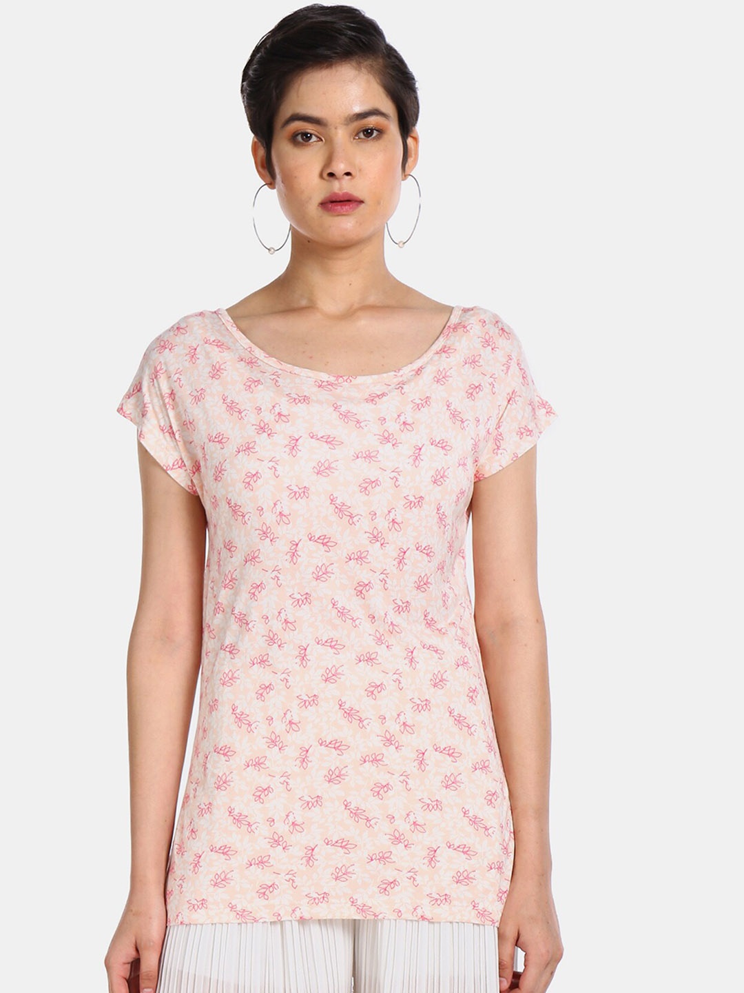 

Cherokee Women Pink Floral Printed Regular Top