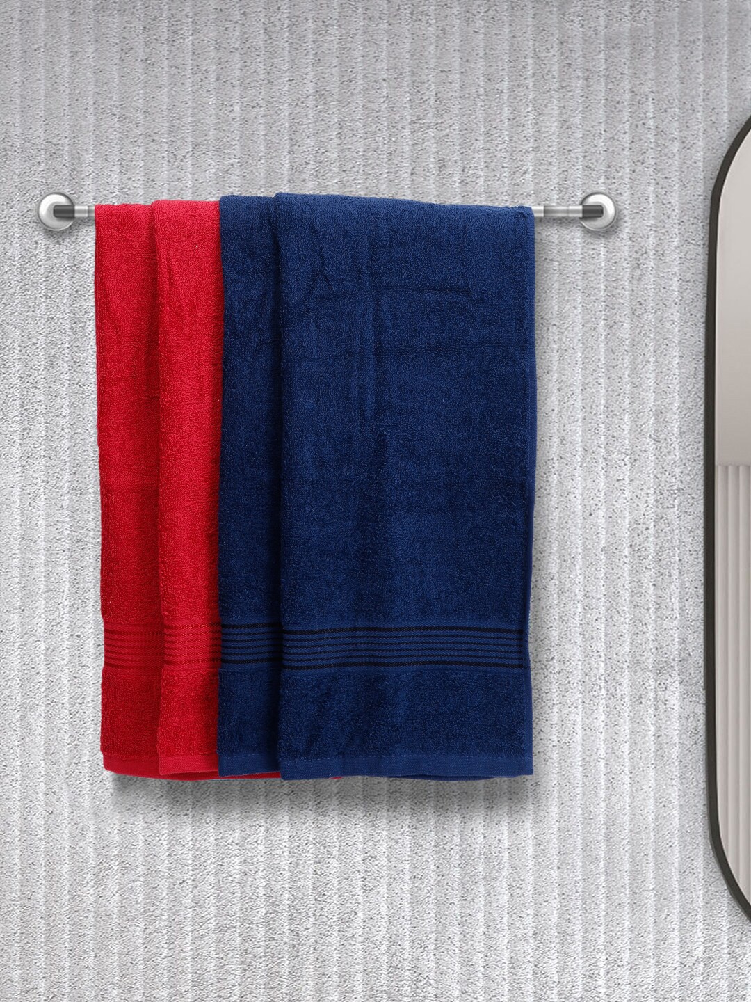 

KOPA Set Of 4 Solid Super Absorbent 380 GSM Cotton Hand Towels, Multi