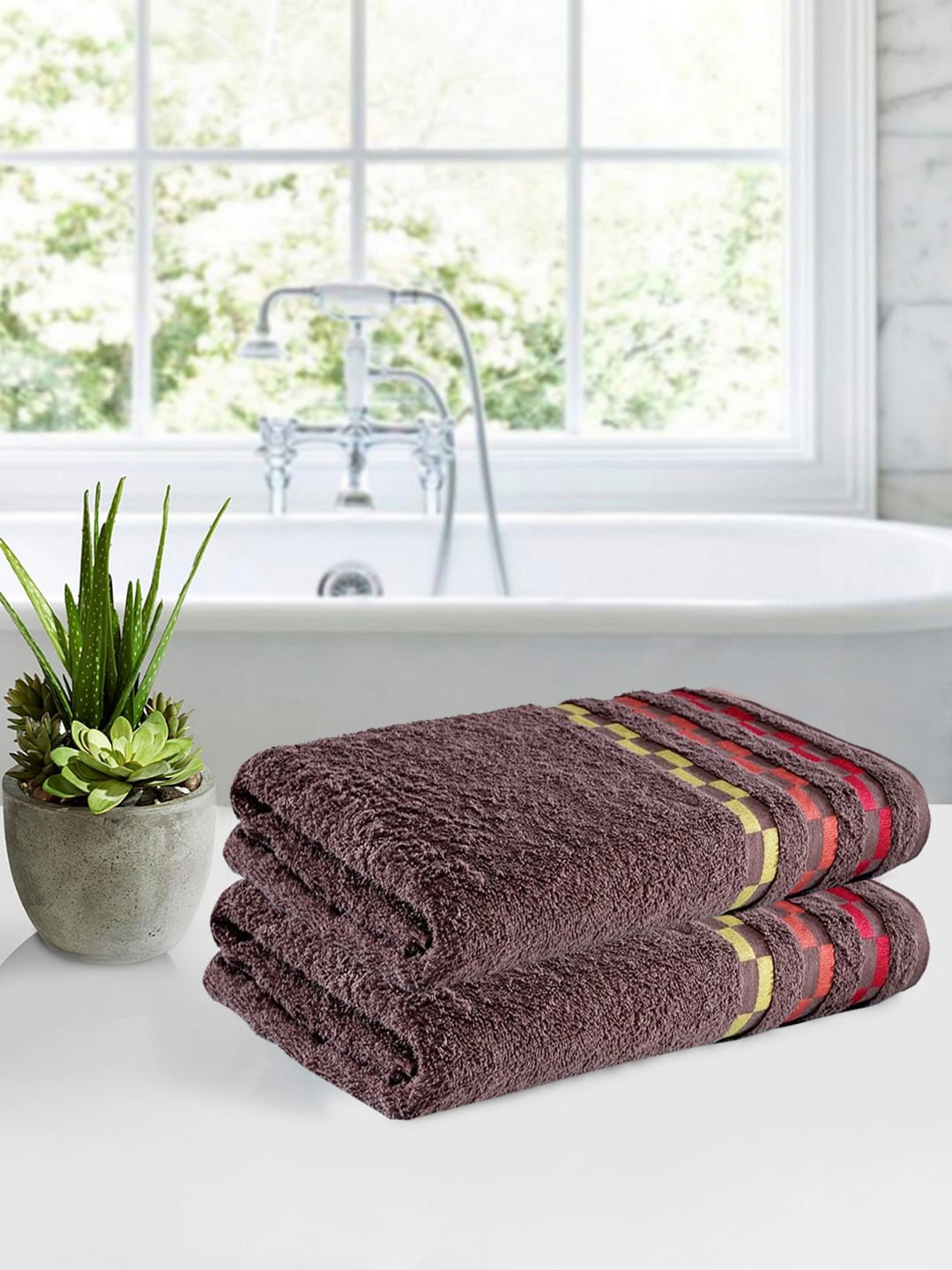 

BIANCA Set of 2 Brown 450 GSM Bath Towels