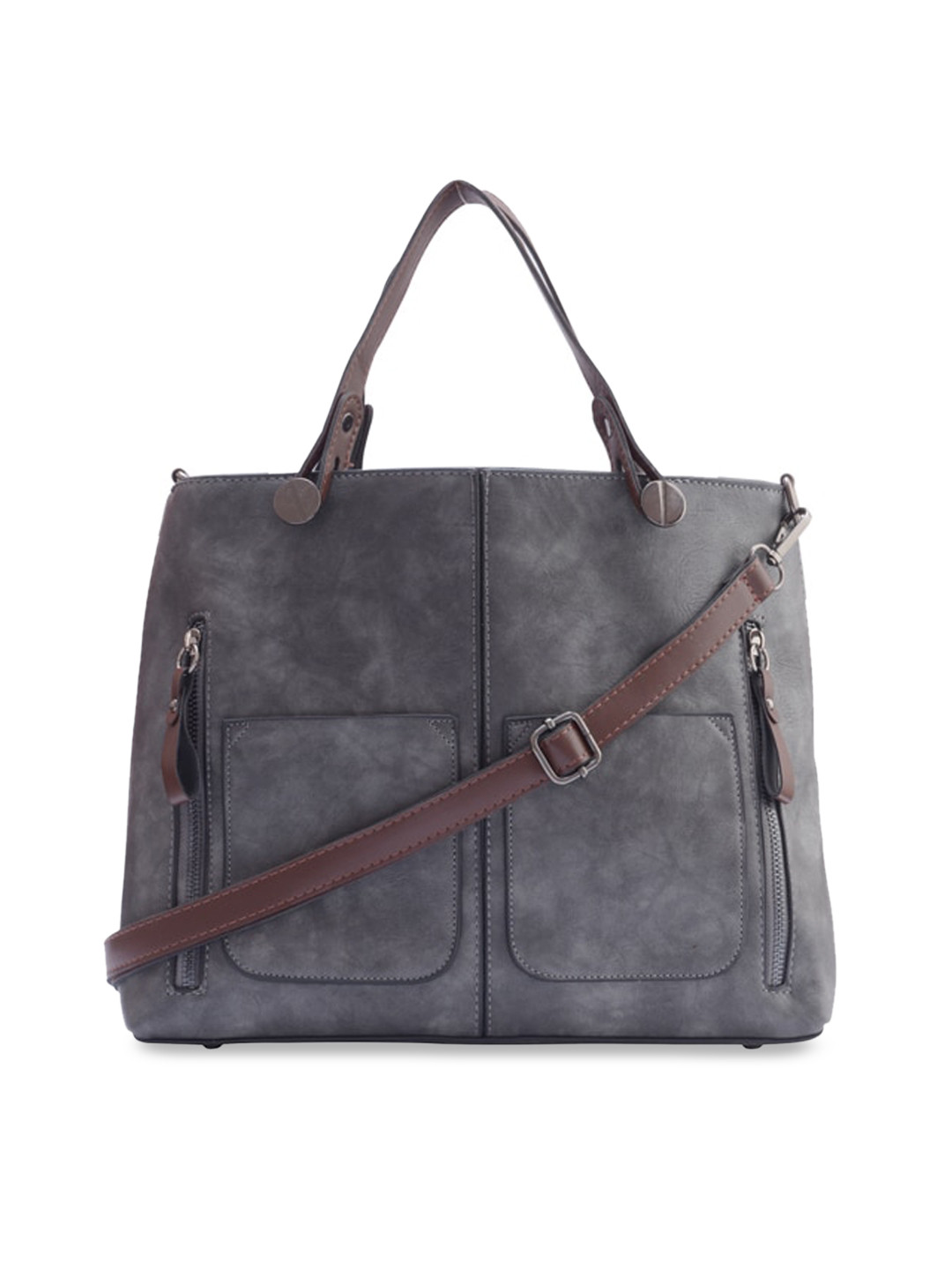 

LEGAL BRIBE Grey Solid Handheld Bag