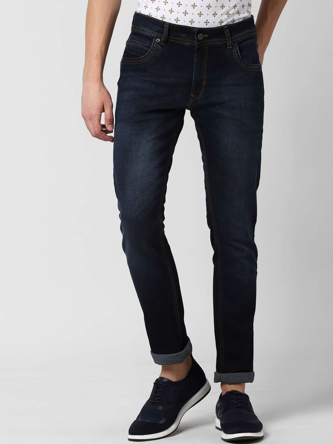

Peter England Casuals Men Navy Blue Skinny Fit Jeans