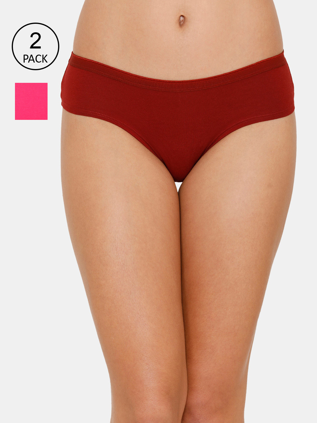 

Zivame Women Pack of 2 Assorted Hipster Briefs ZI2427FASHB