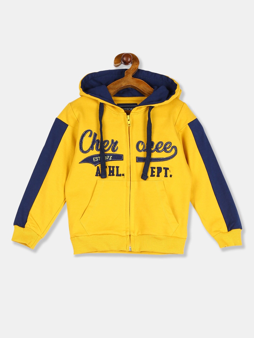 

Cherokee Boys Yellow Printed Hooded Sweatshirt