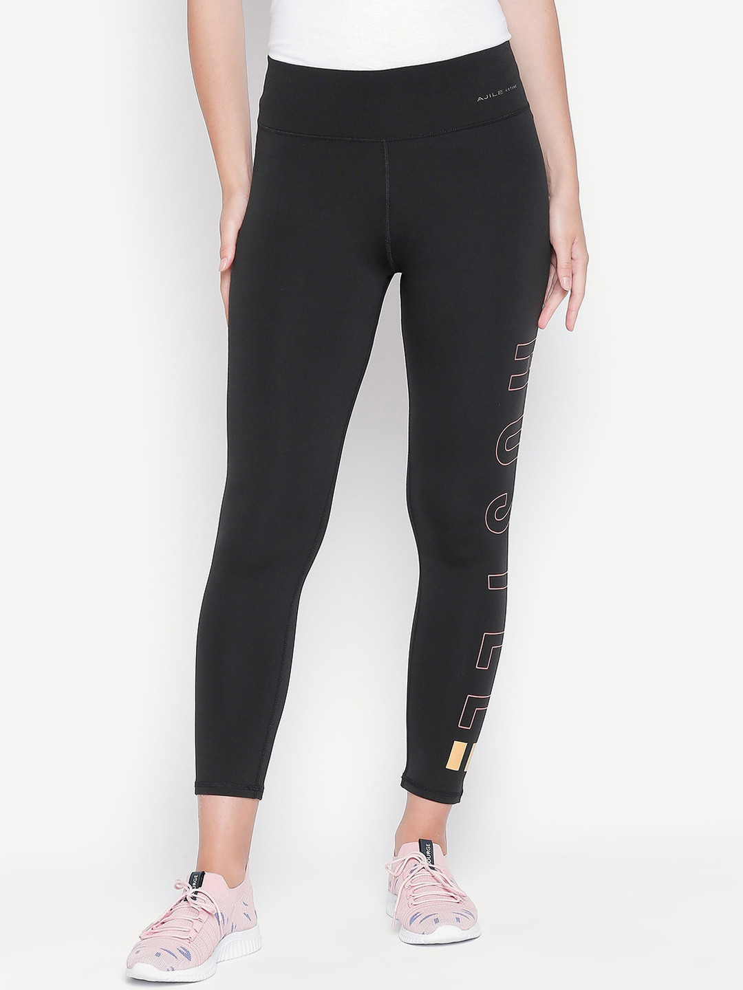 

Ajile by Pantaloons Women Black Printed Detail Tights
