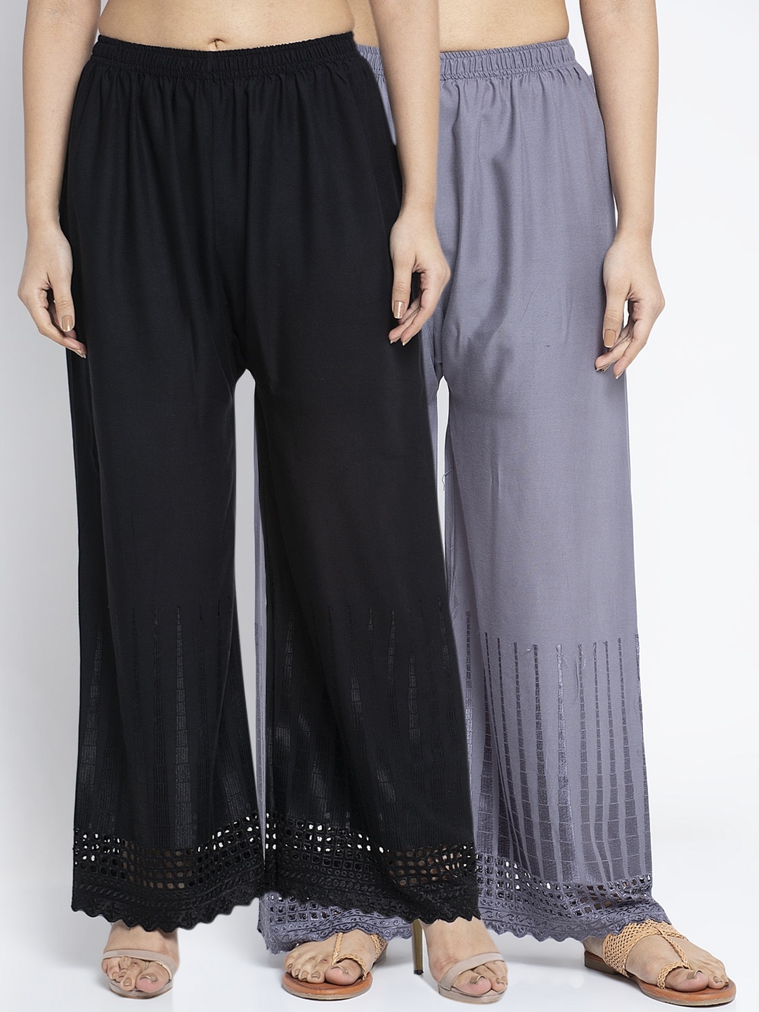 

GRACIT Women Black Self Design