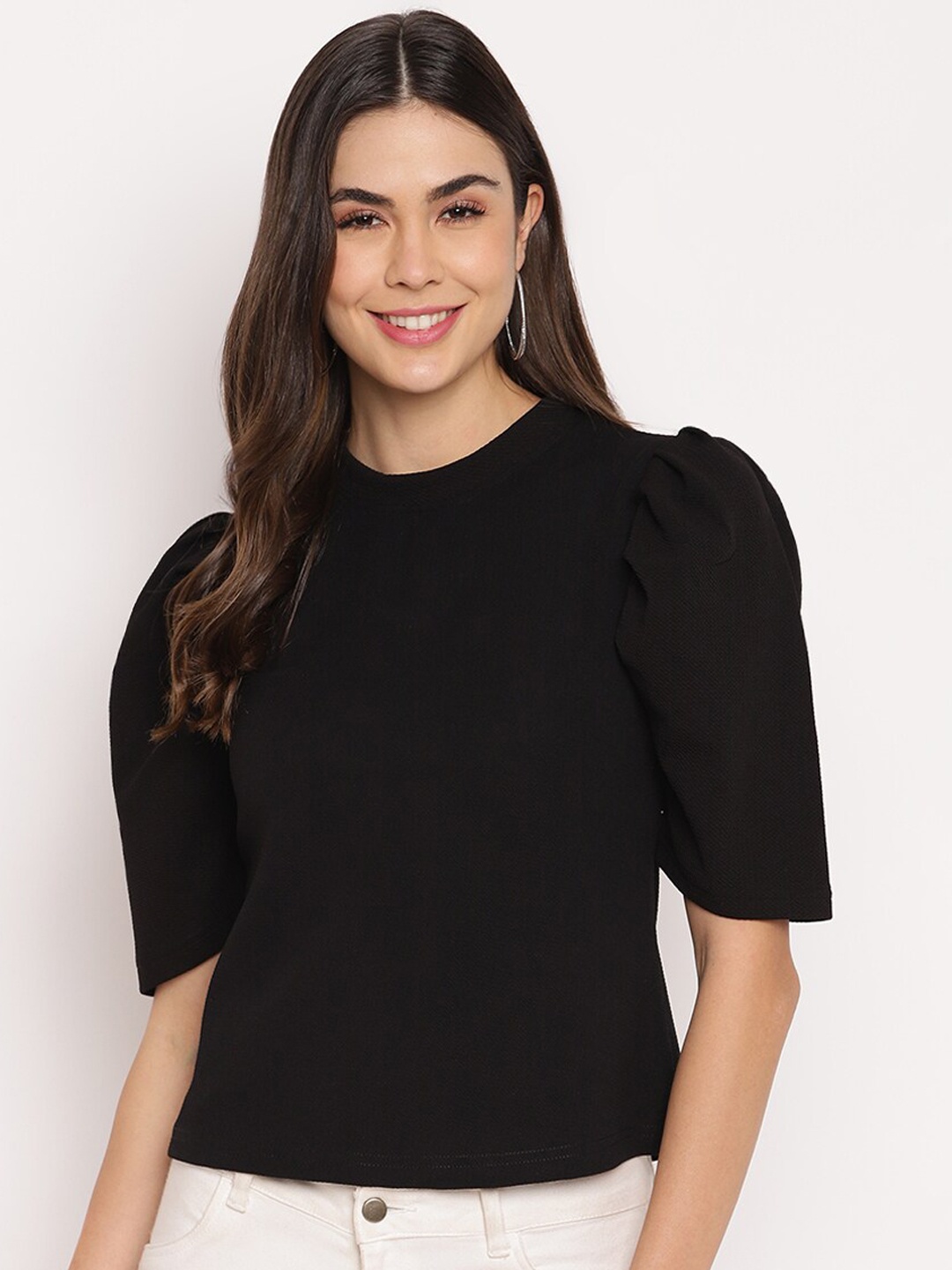 

Mayra Black Regular Top