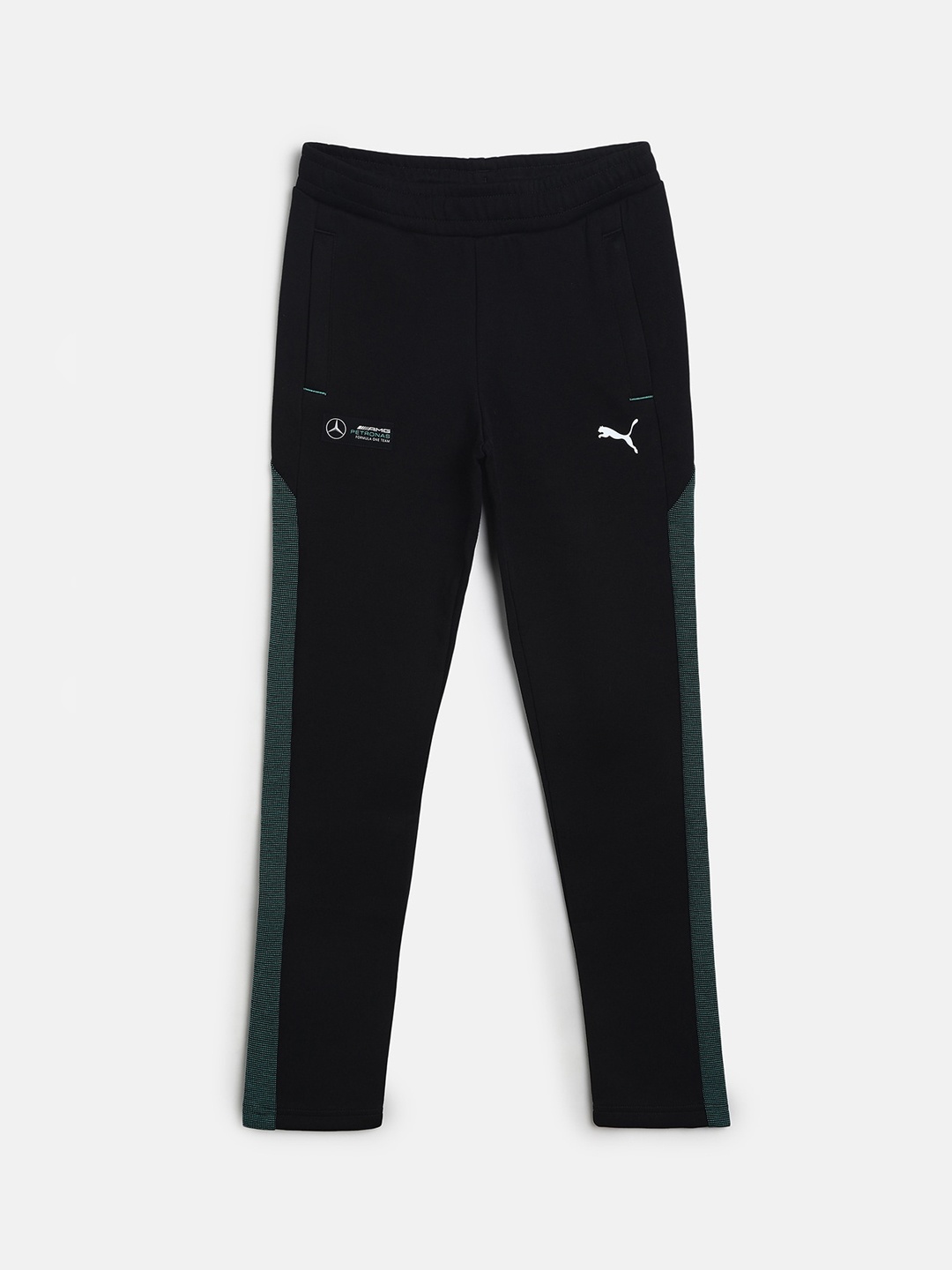 

PUMA Motorsport Kids Black Solid Slim-Fit Track Pants