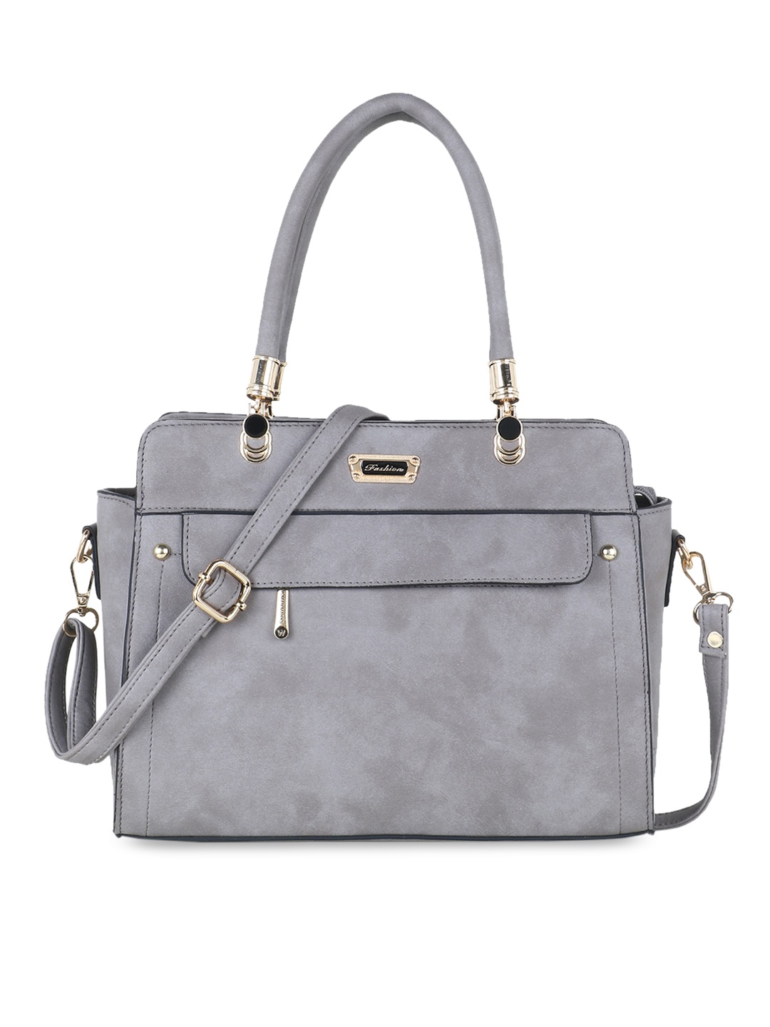 WOMEN MARKS Grey Solid Handheld Bag