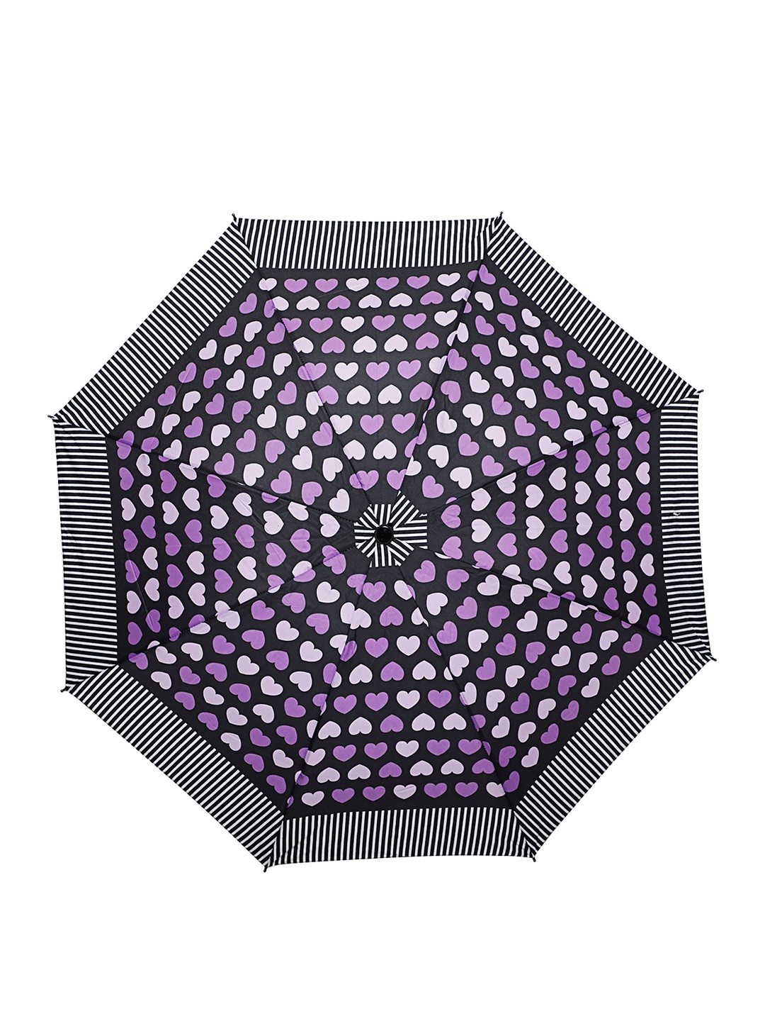 

LOOM LEGACY Purple & Black Printed 3-Fold Umbrella