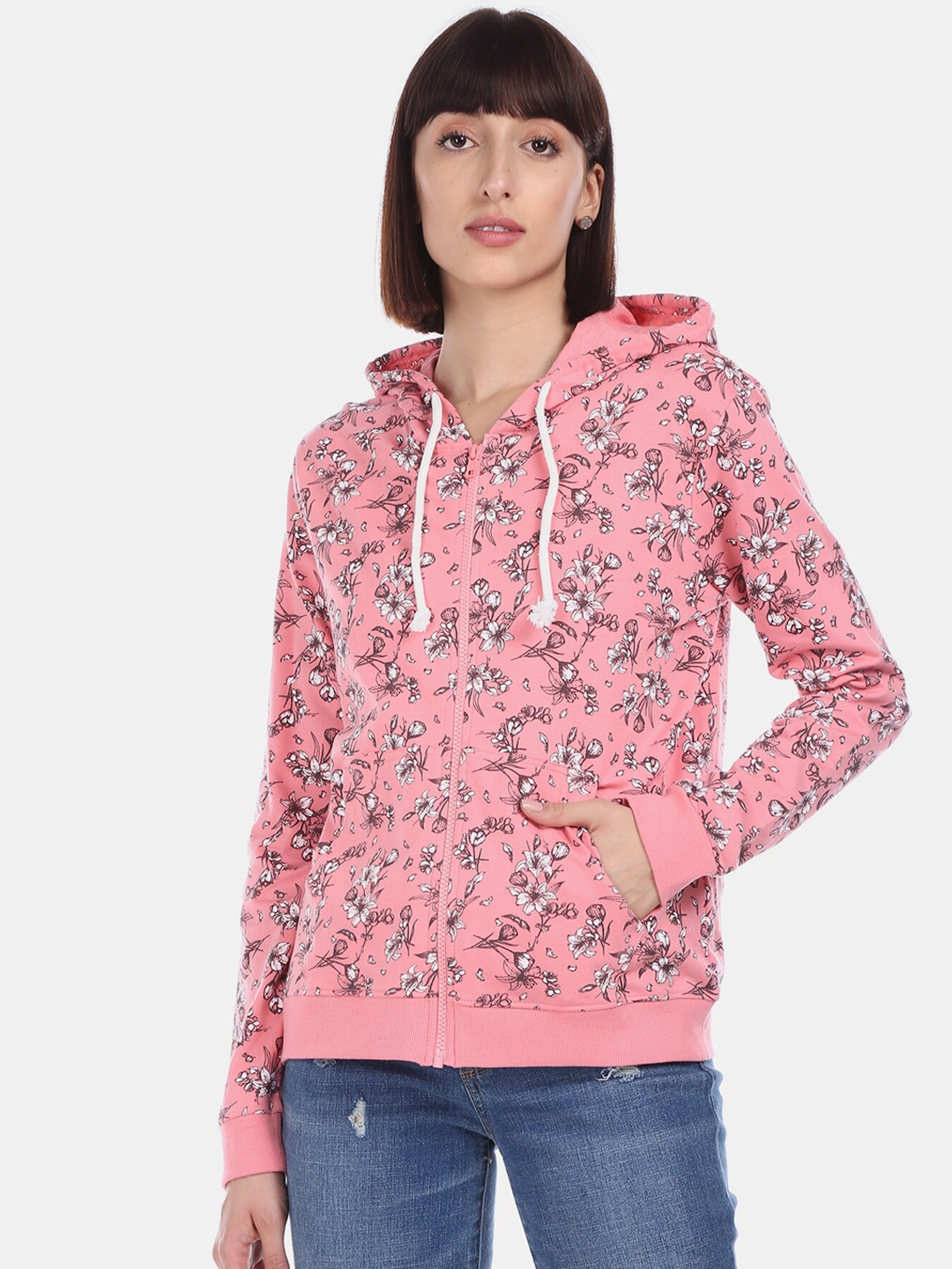 

Sugr Women Pink Printed Sweatshirt
