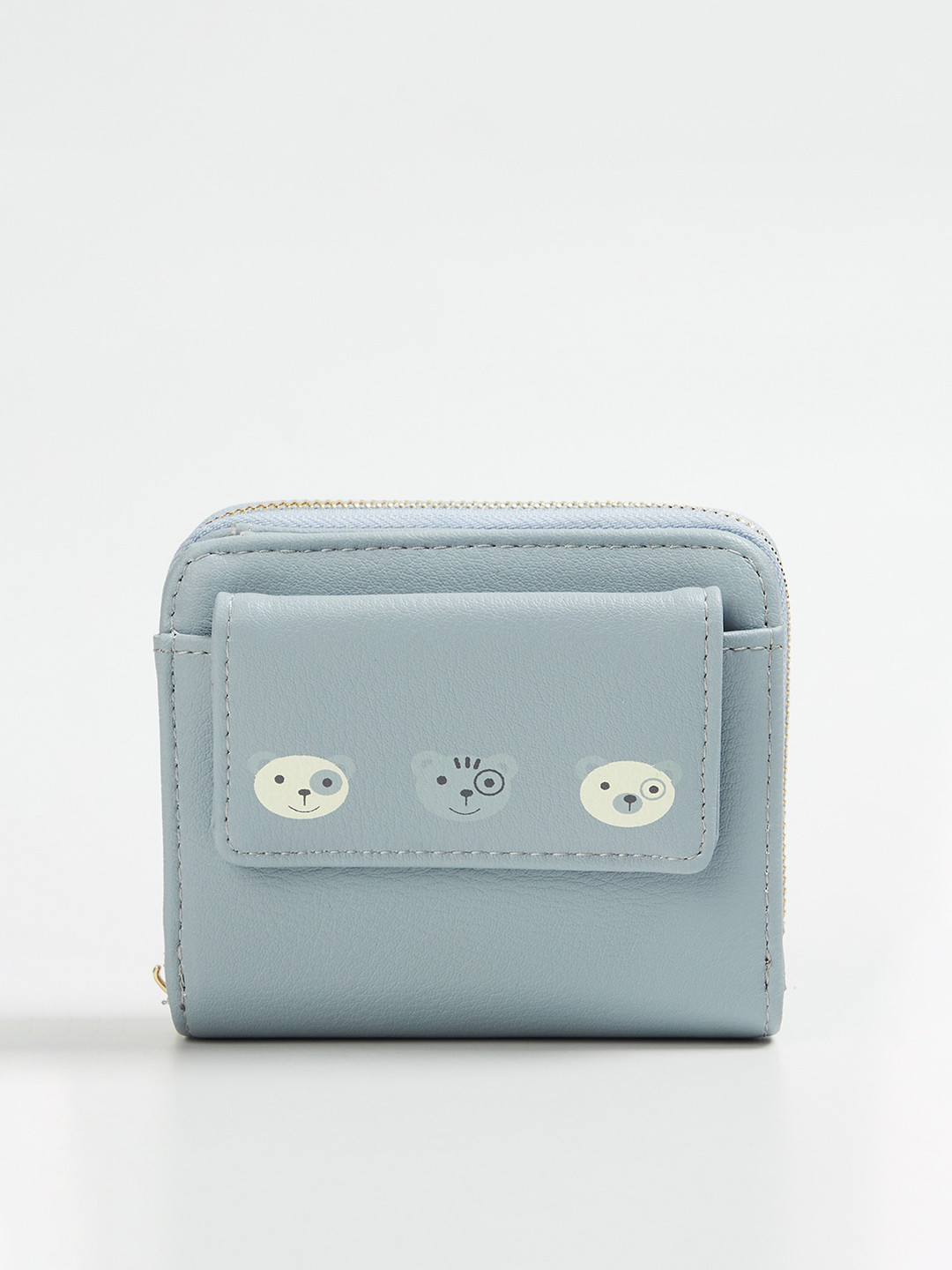 

Ginger by Lifestyle Women Blue & White Printed Zip Around Wallet