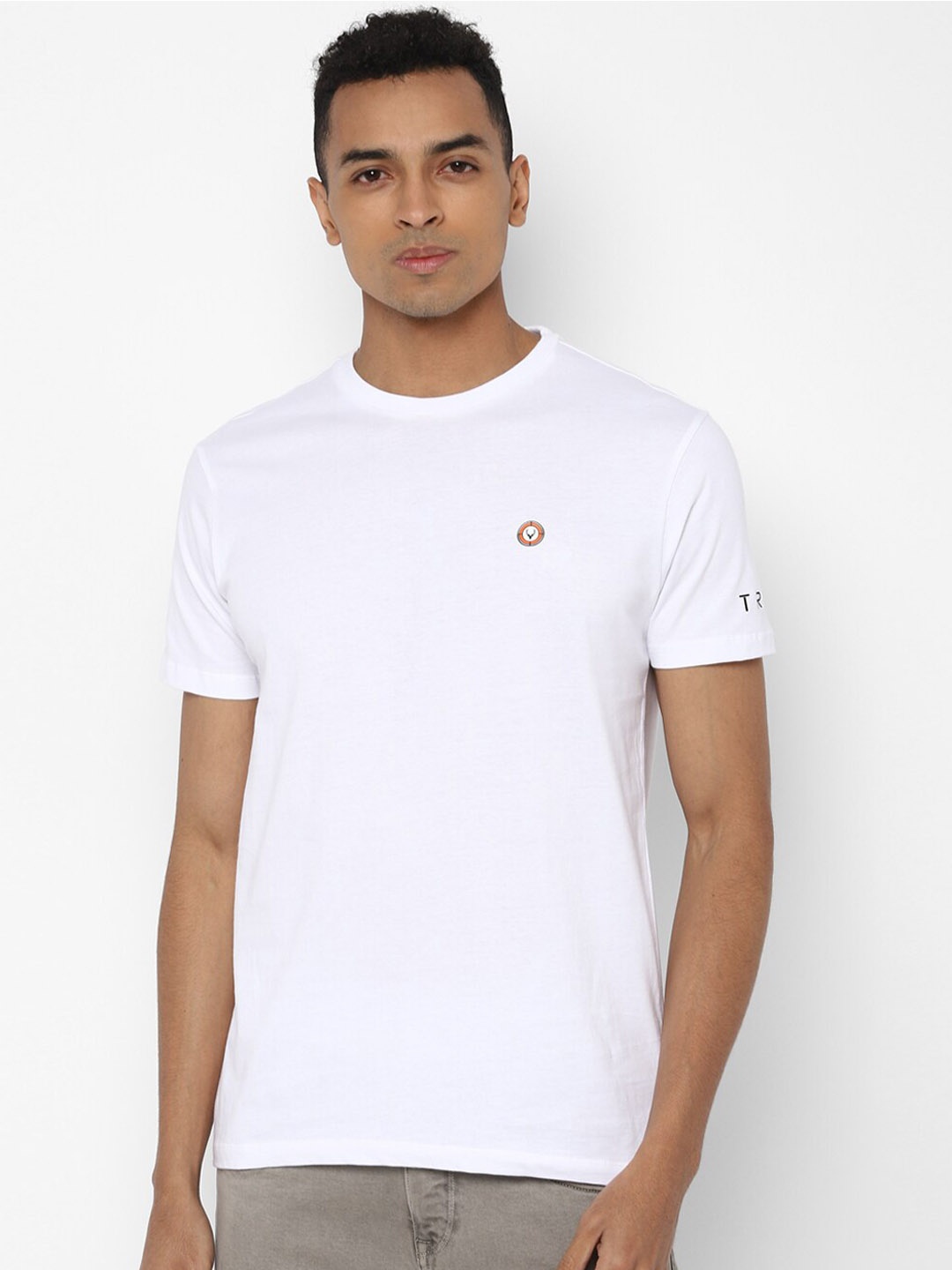 

Allen Solly Tribe Men White Solid Round Neck T-shirt