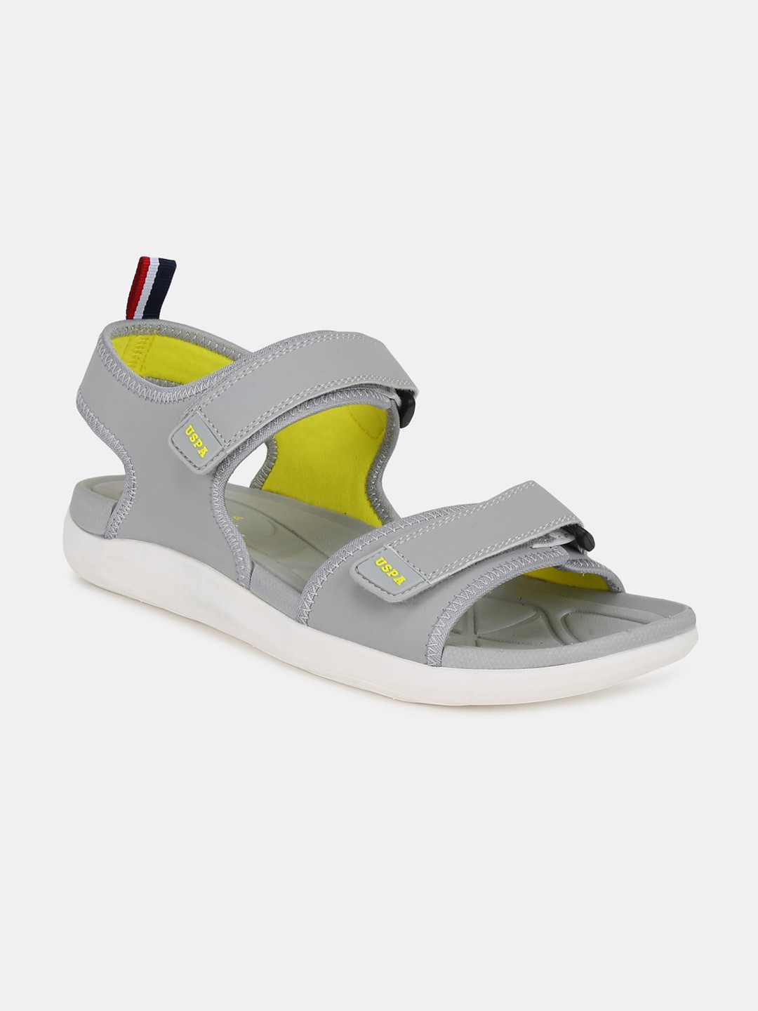 

U.S. Polo Assn. Men Grey Solid Sports Sandals