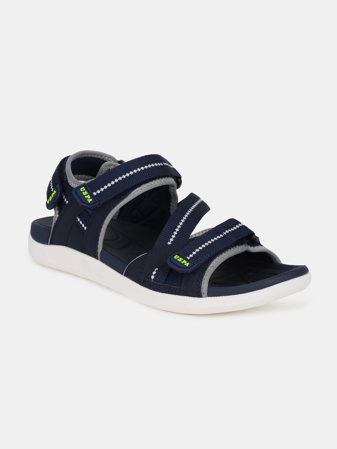 

U.S. Polo Assn. Men Navy Blue & Grey Textured Sports Sandals
