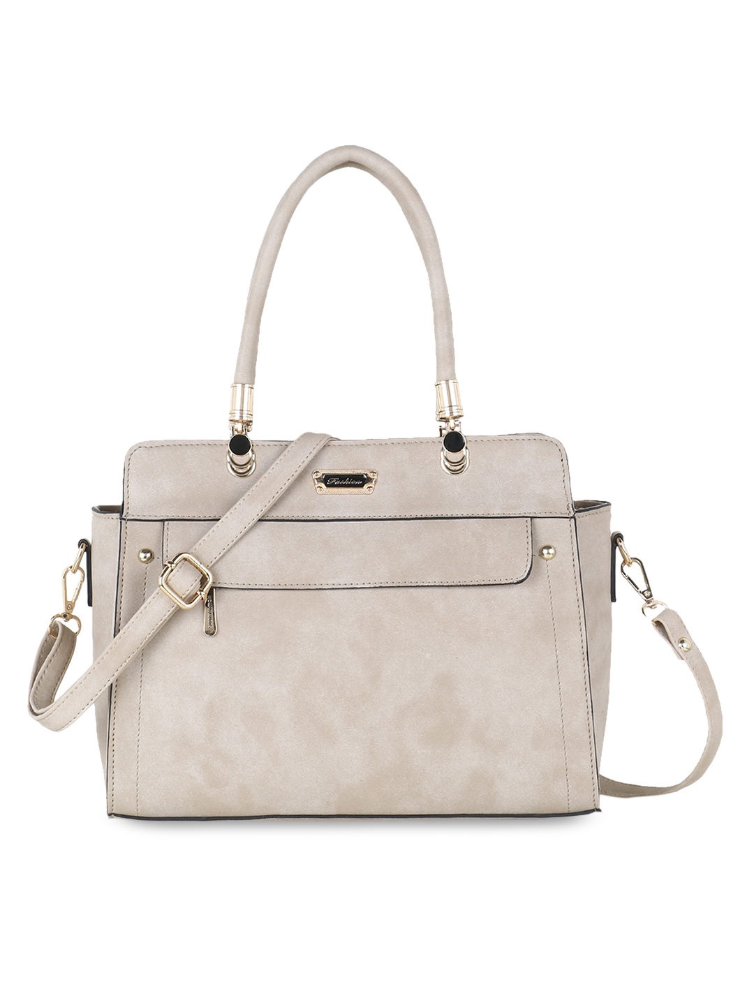 

WOMEN MARKS Cream-Coloured Solid Handheld Bag