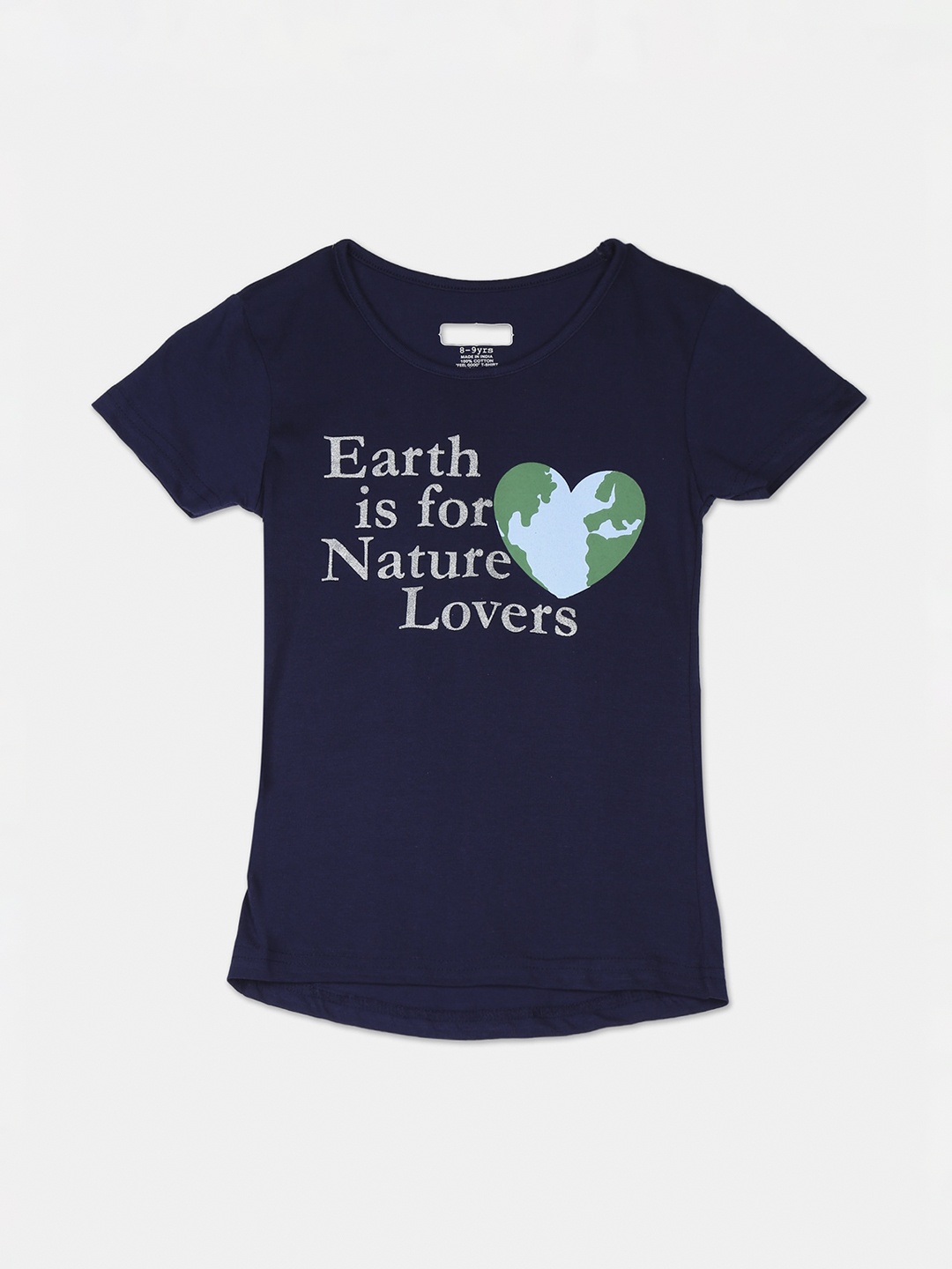 

Cherokee Girls Navy Blue Printed V-Neck T-shirt