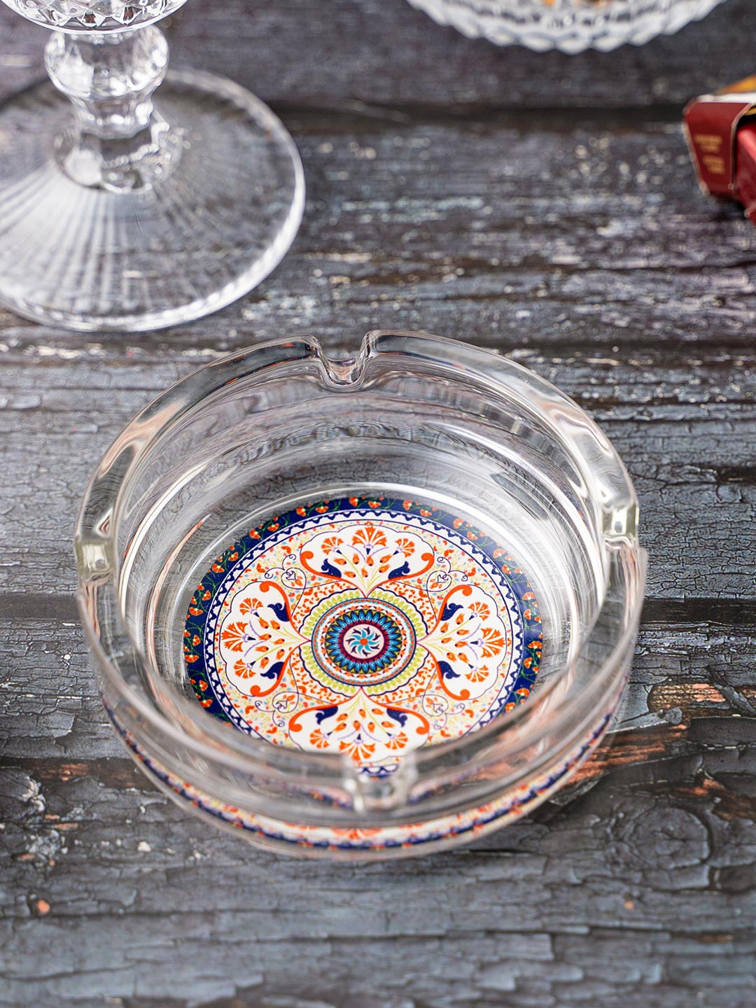 

KOLOROBIA Orange & White Turkish Fervor Ashtray