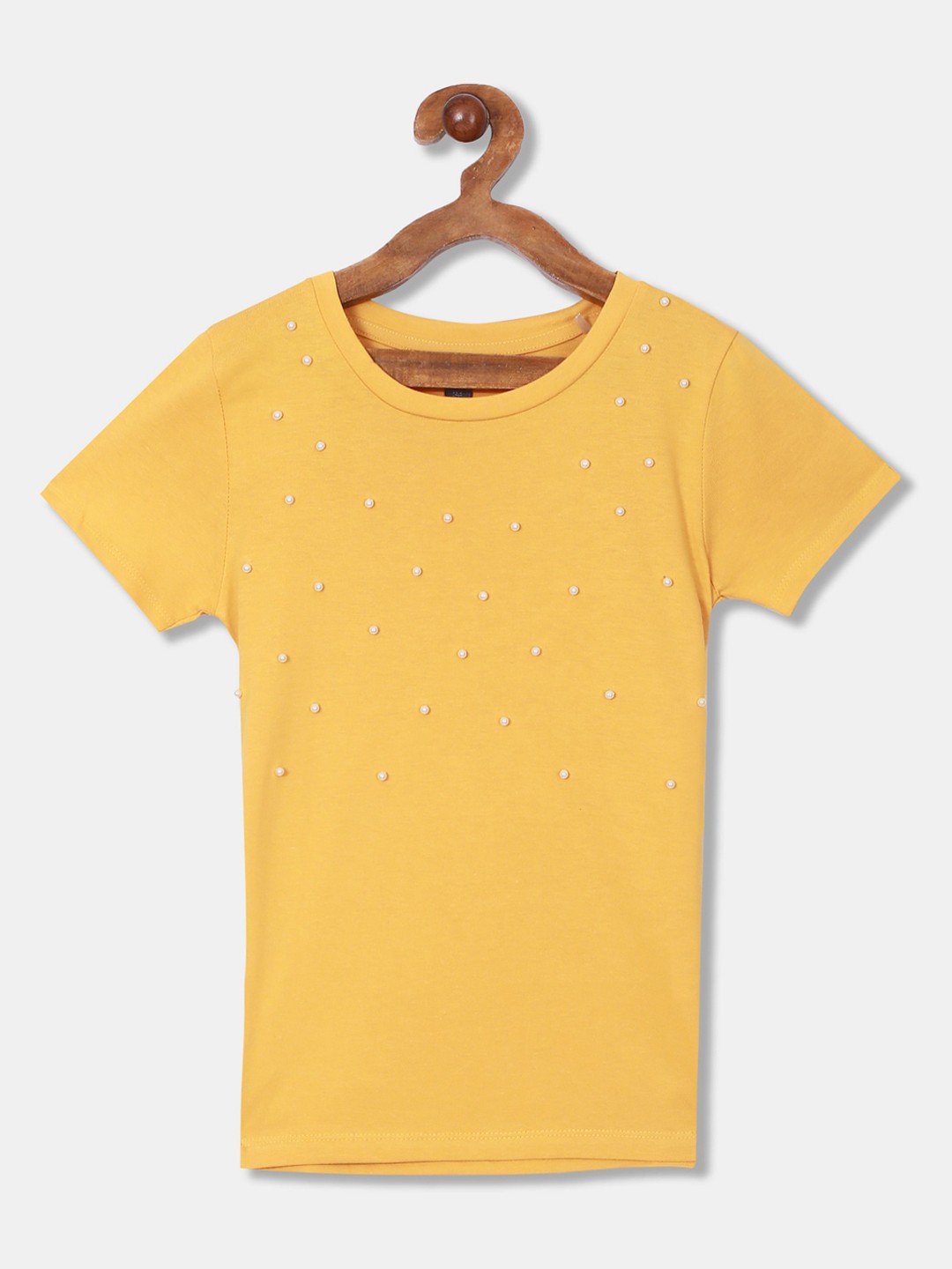 

Cherokee Girls Yellow Printed Round Neck T-shirt
