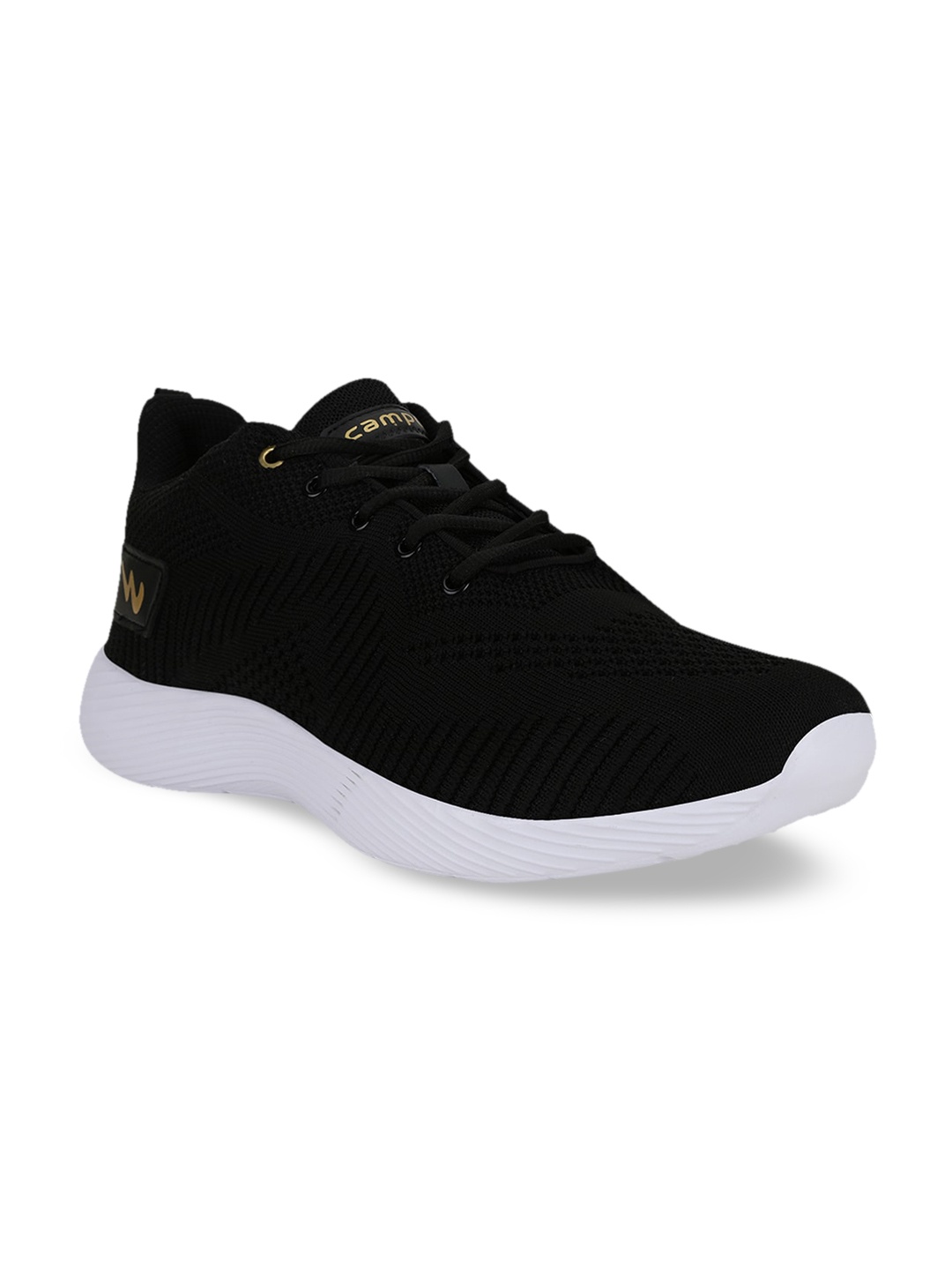 

Campus Men Black Mesh Running Shoes