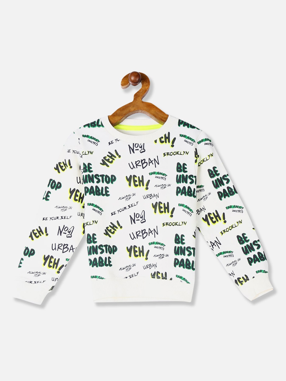 

Cherokee Boys White Printed Sweatshirt
