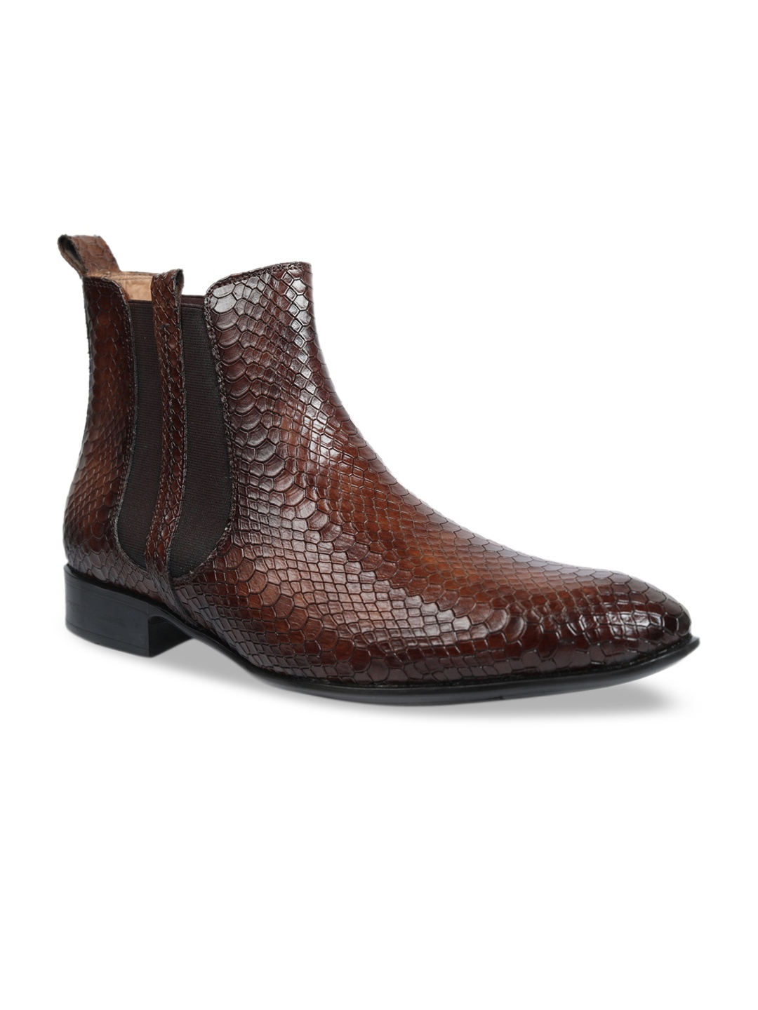 

Hitz Men Tan Leather Chelsea Boots