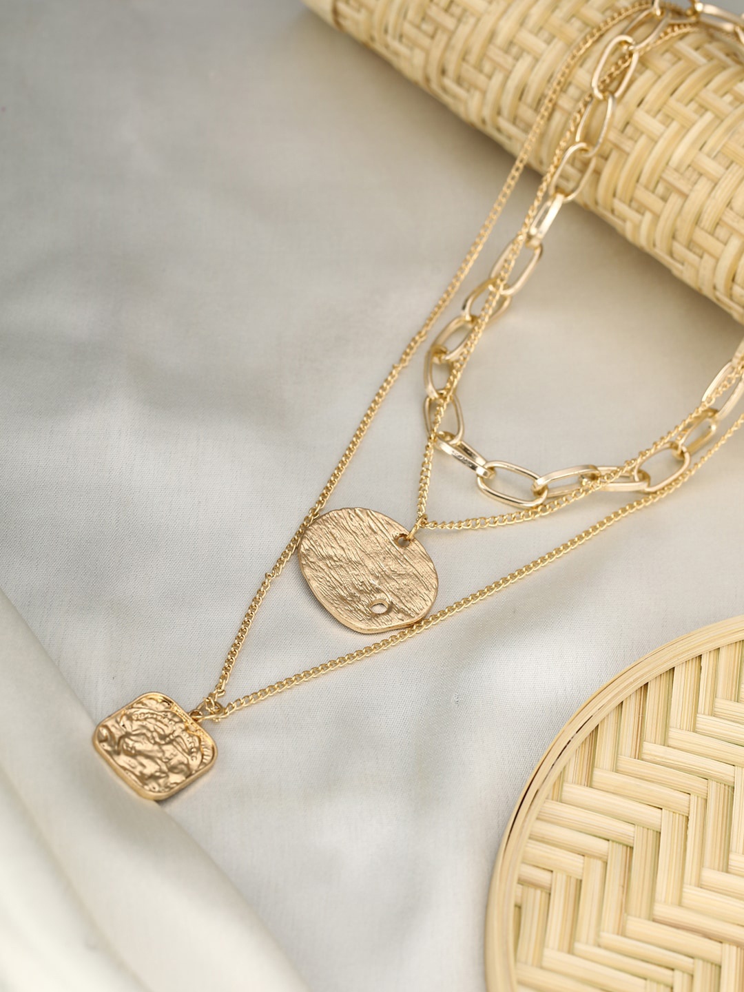 

Priyaasi Gold-Toned Gold-Plated Layered Necklace