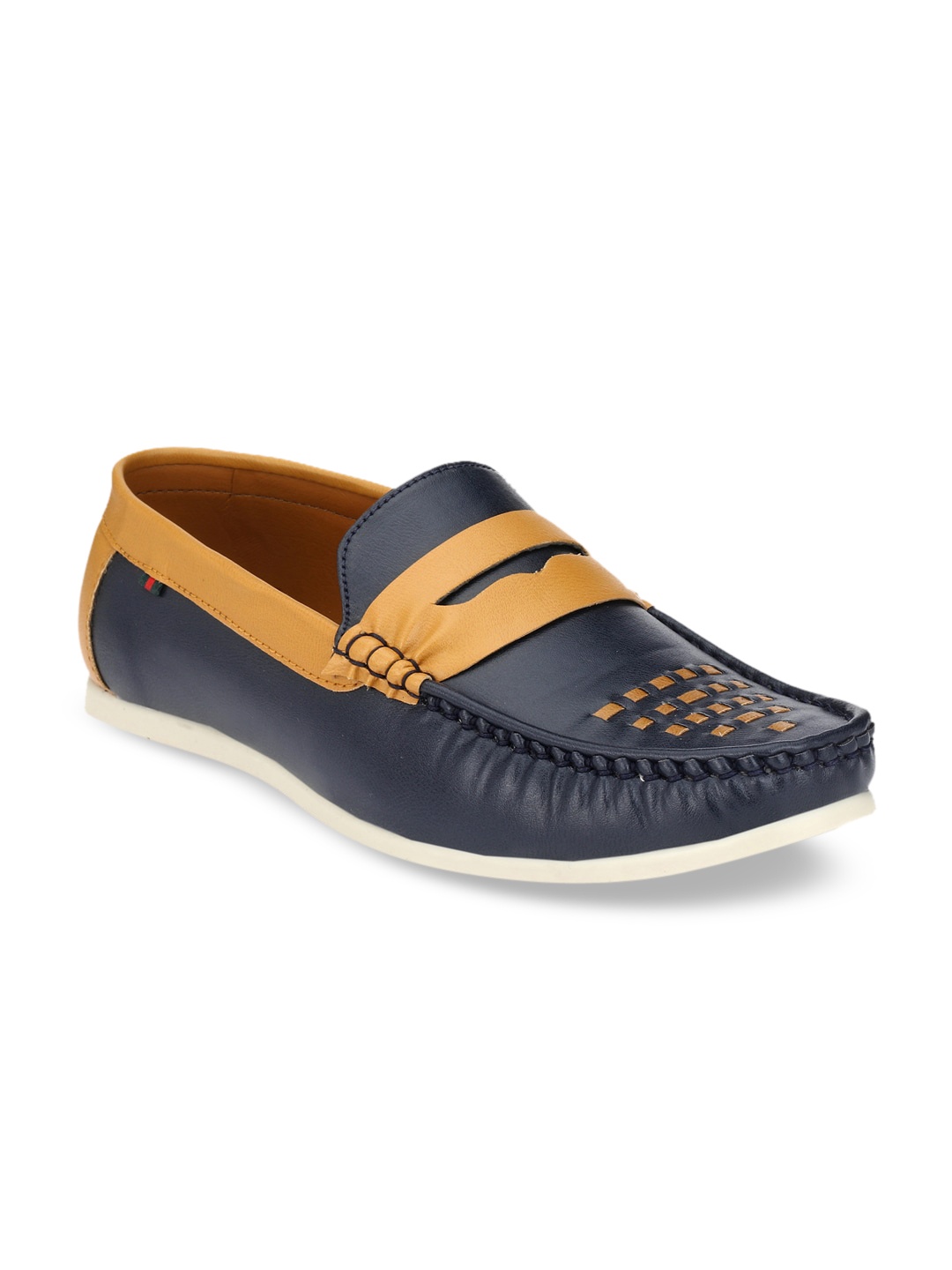 

Guava Men Blue Printed Loafers