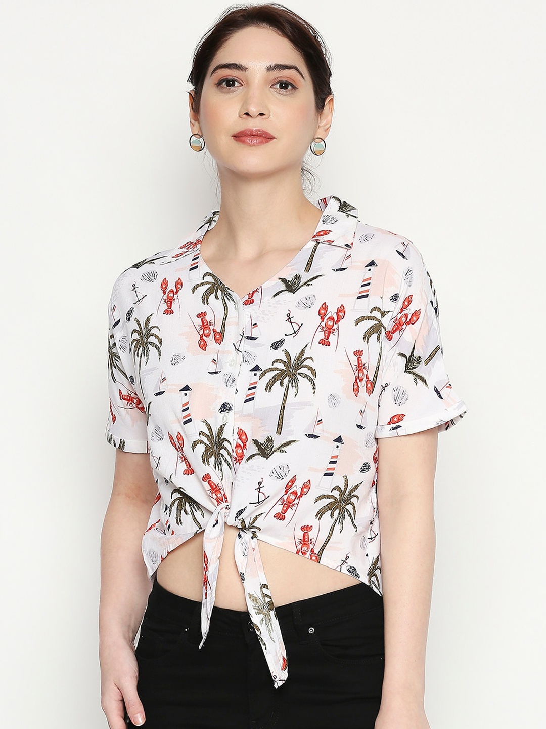 

People white printed shirt style top