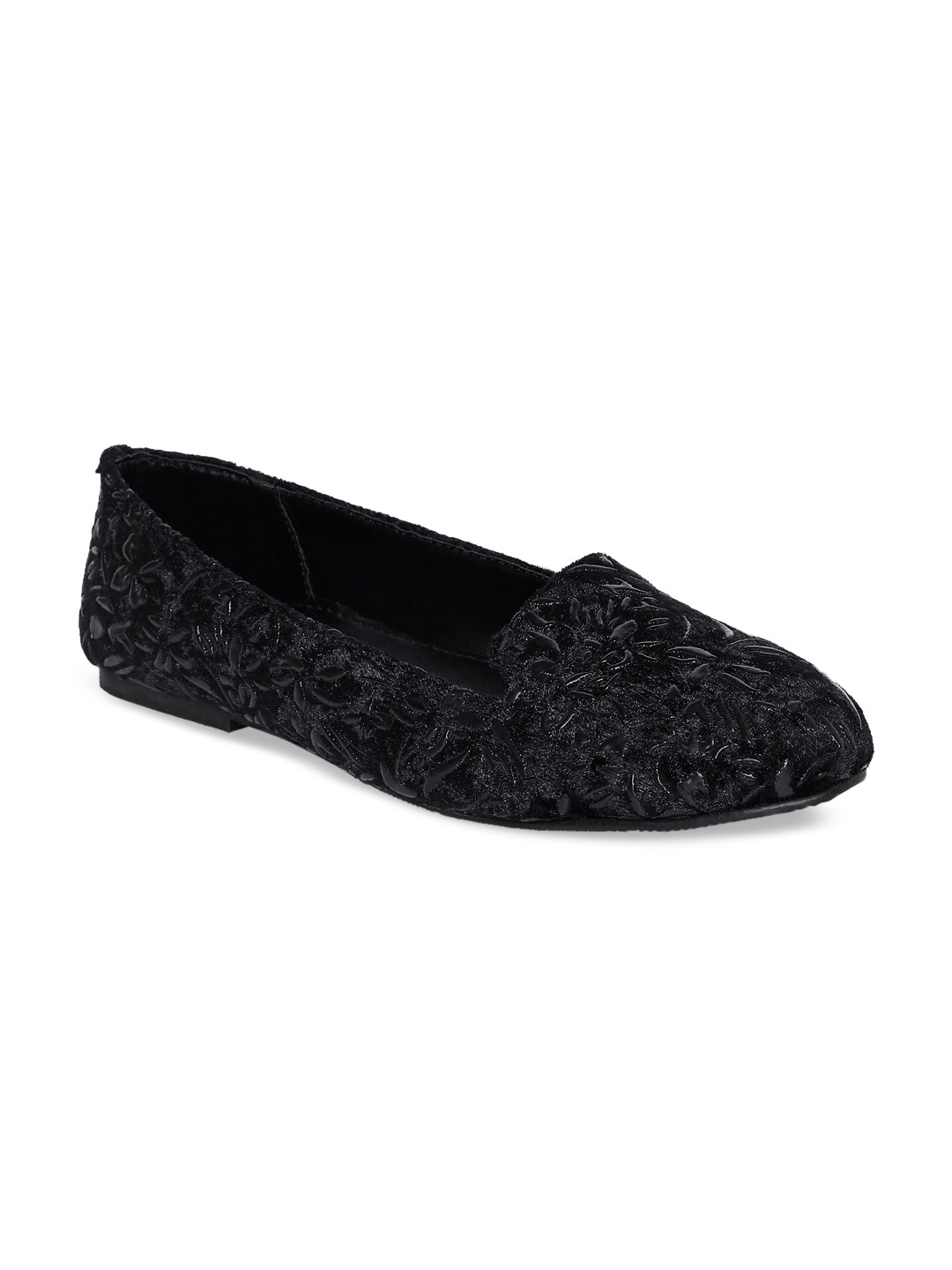 

People Women Black Printed Fabric Ballerinas