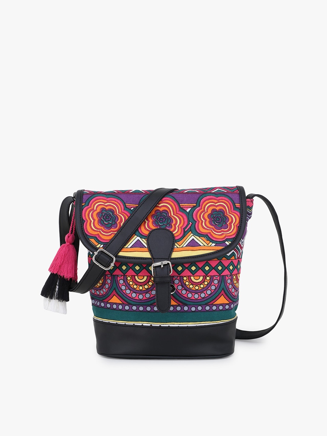 

Anekaant Multicoloured Self Design Sling Bag, Multi
