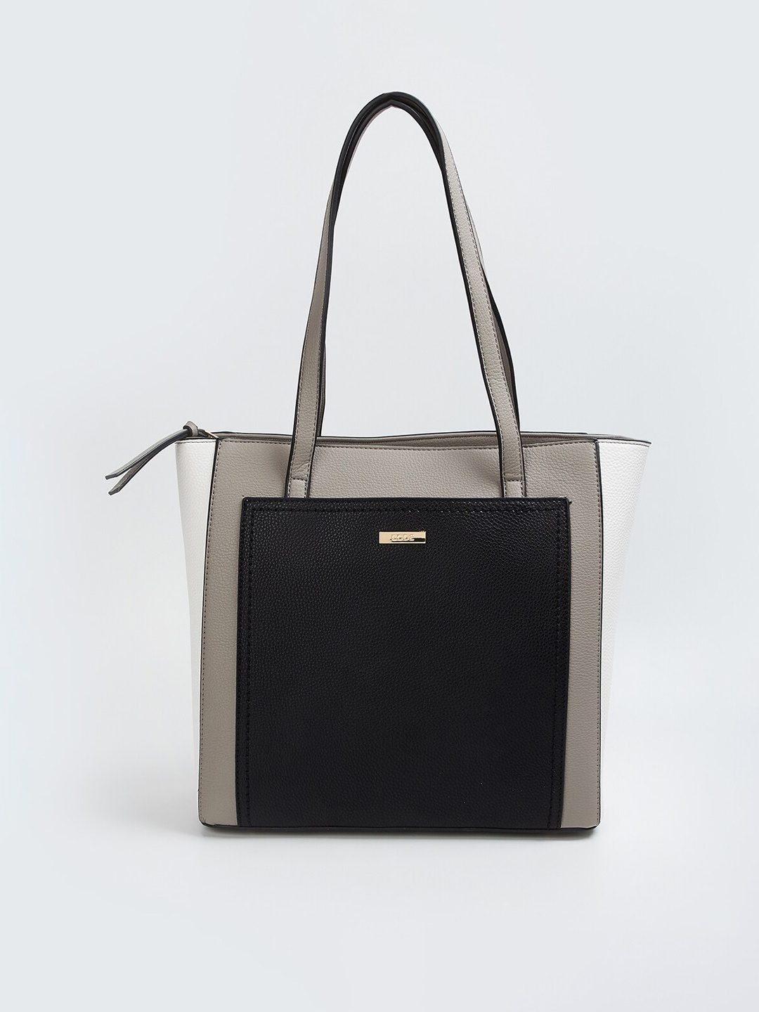 

CODE by Lifestyle Grey & Black Colourblocked Shoulder Bag