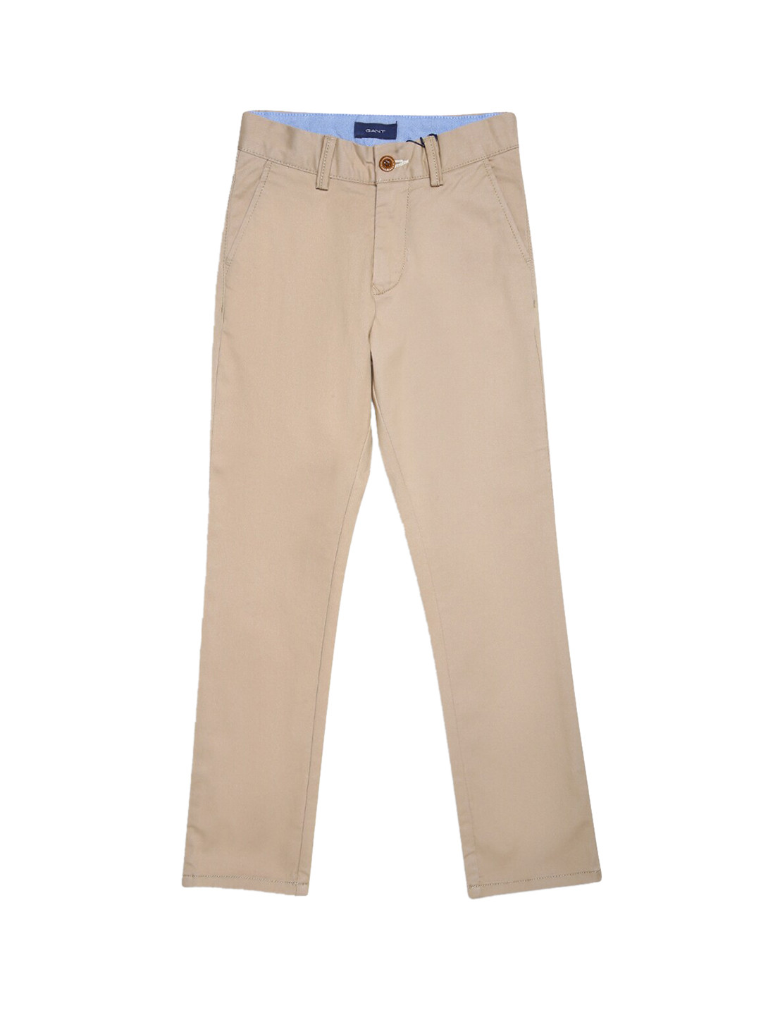 

GANT Boys Brown Slim Fit Solid Regular Trousers