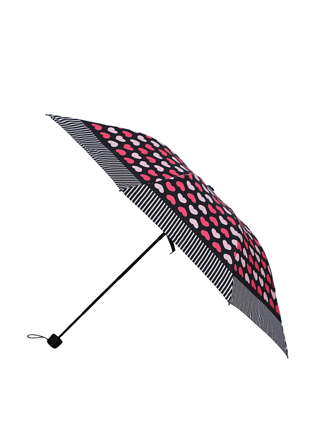 

LOOM LEGACY Pink & Black Printed 3-Fold Umbrella