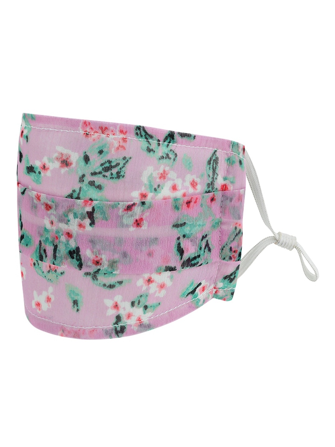 

Kazo Women Lavender & Green Floral Printed 3-Ply Reusable Cloth Mask