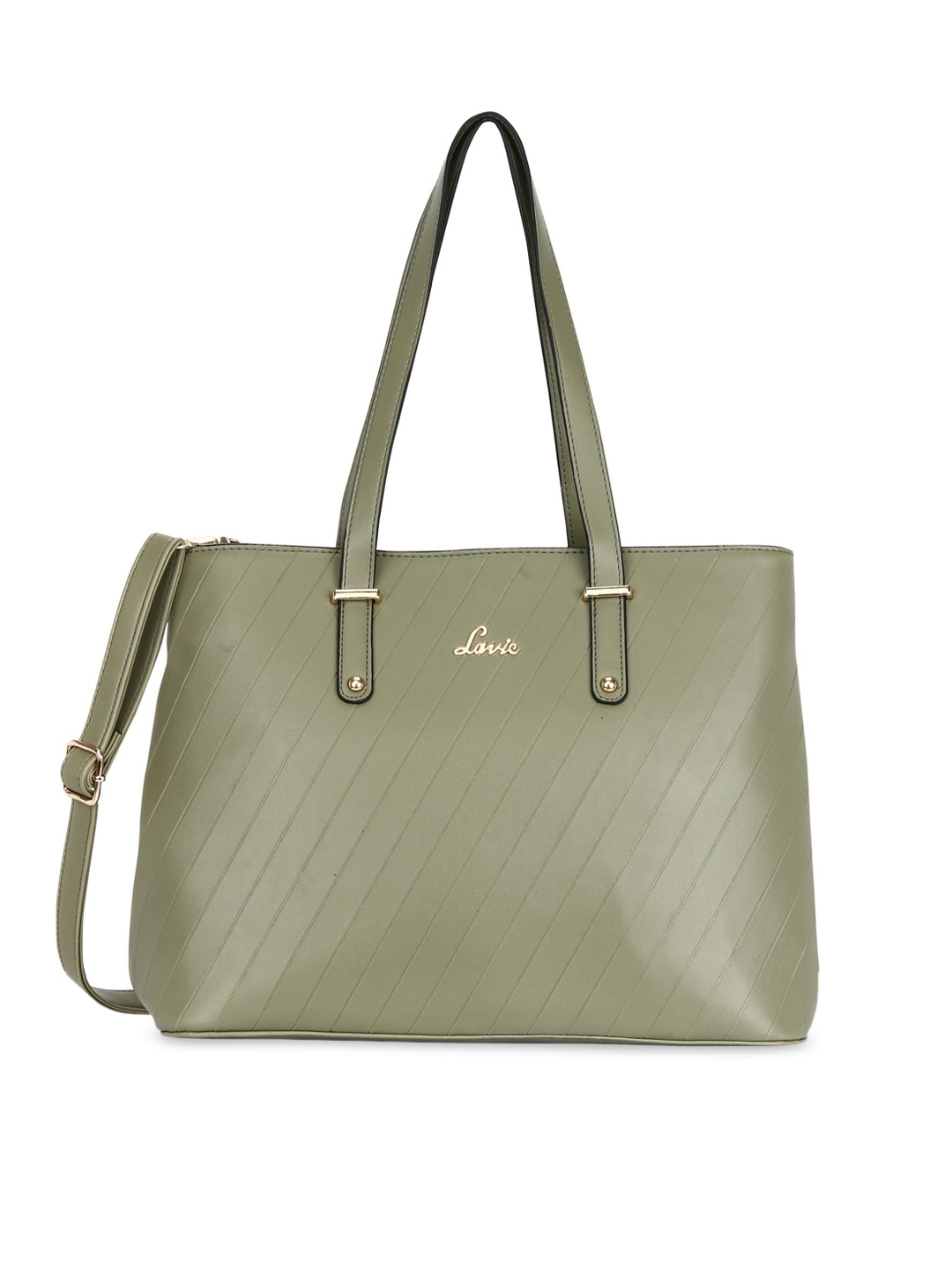 Lavie Yalta Green Striped Shoulder Bag
