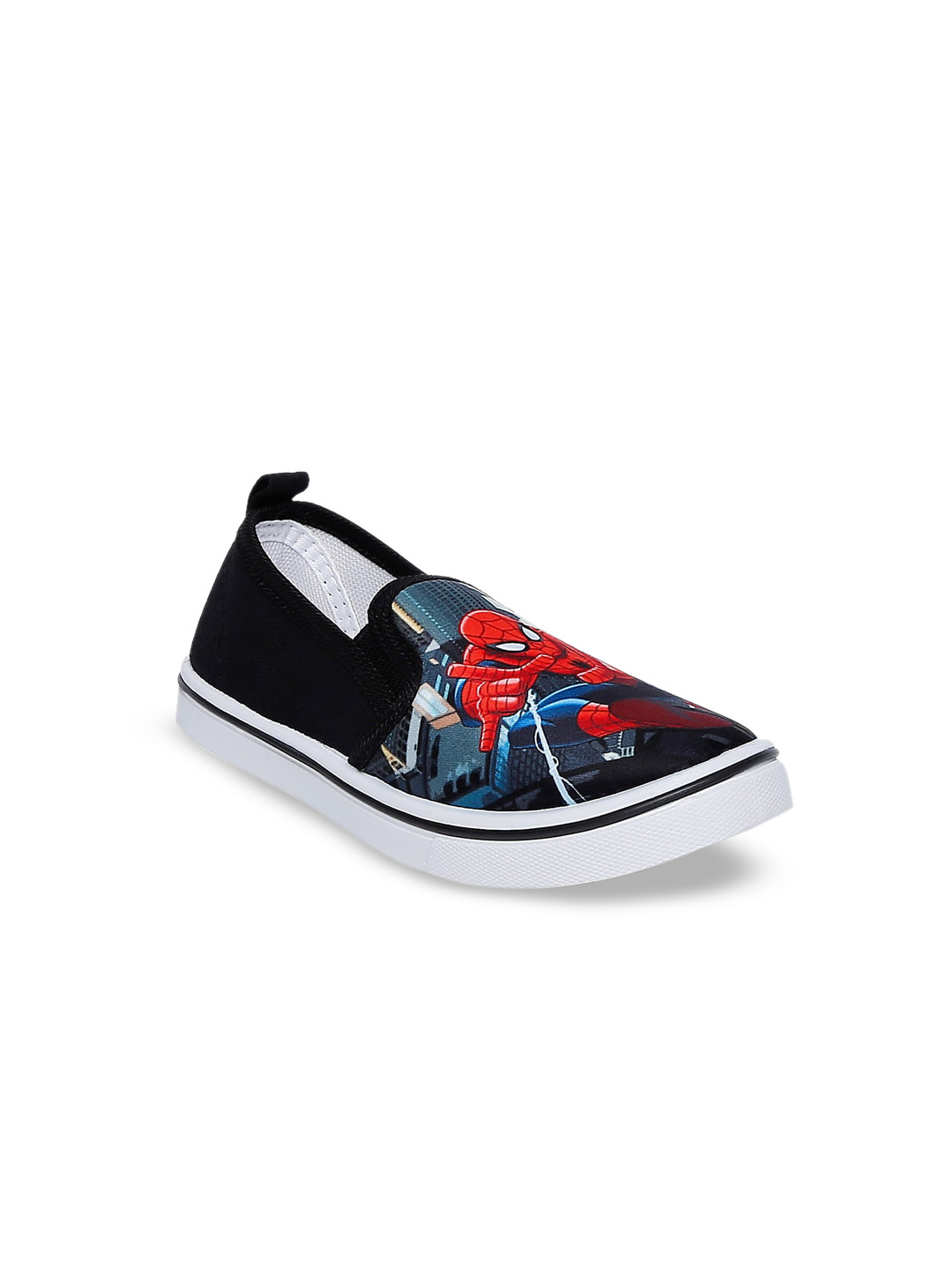 

Pantaloons Junior Boys Black & Red Spiderman Printed Slip-On Sneakers