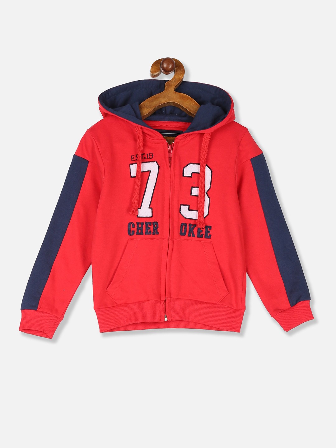 

Cherokee Boys Red Printed Hooded Sweatshirt